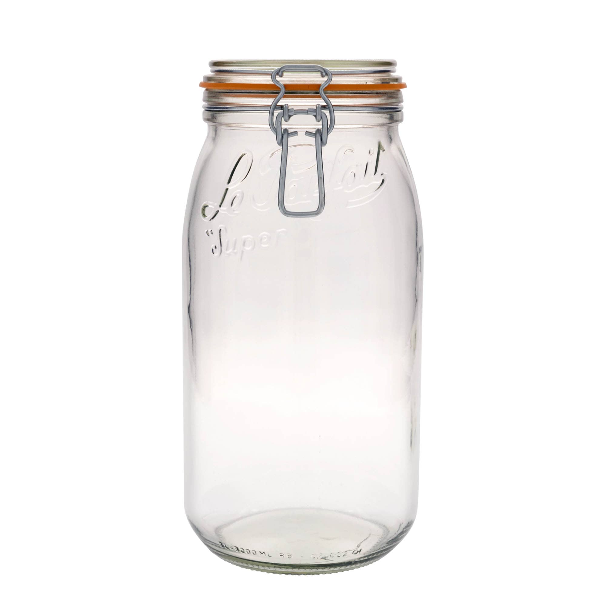 3.000 ml Drahtbügelglas 'Le Parfait Super Bocal', Mündung: Drahtbügelverschluss