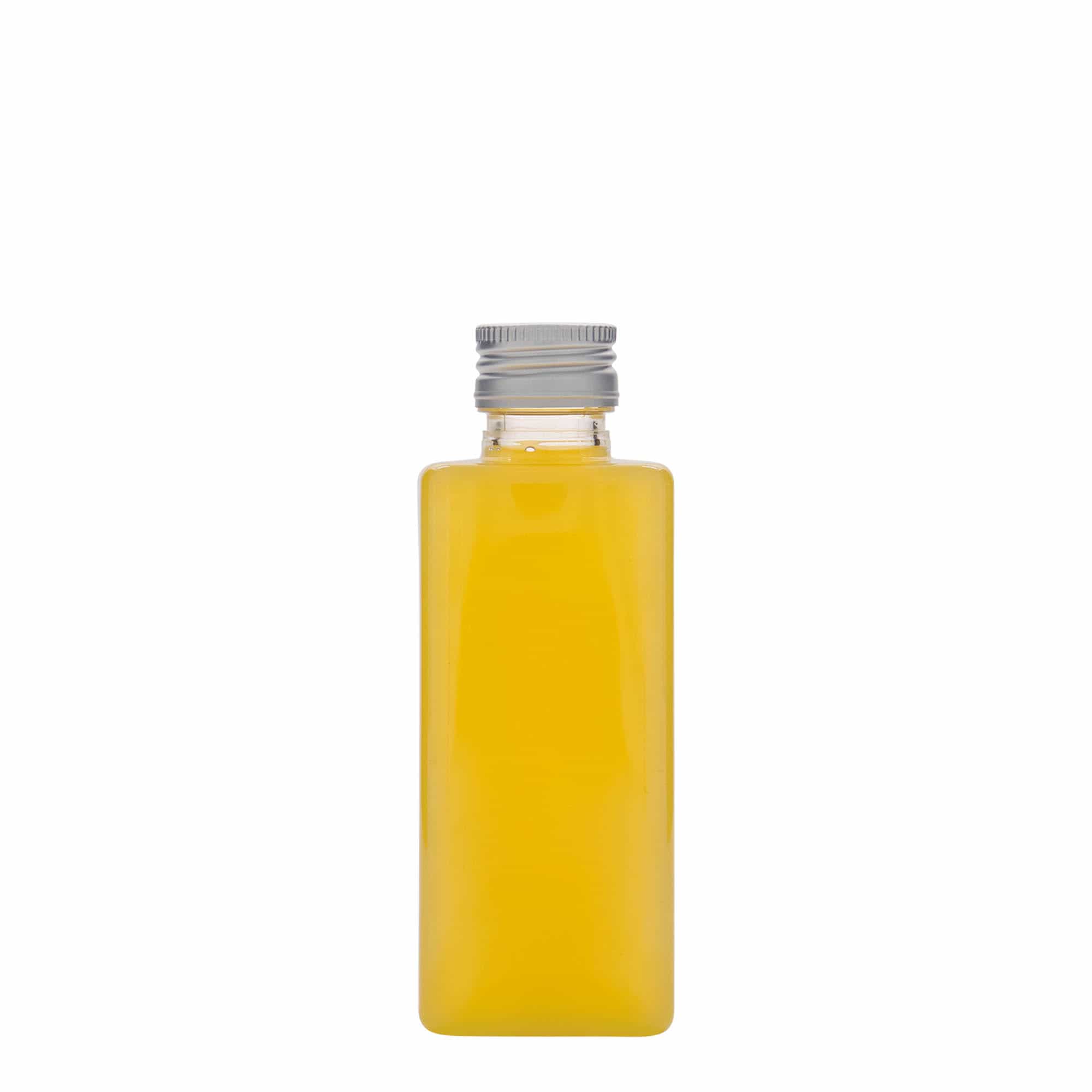 250 ml PET-Flasche 'Karl', quadratisch, Kunststoff, Mündung: PP 28