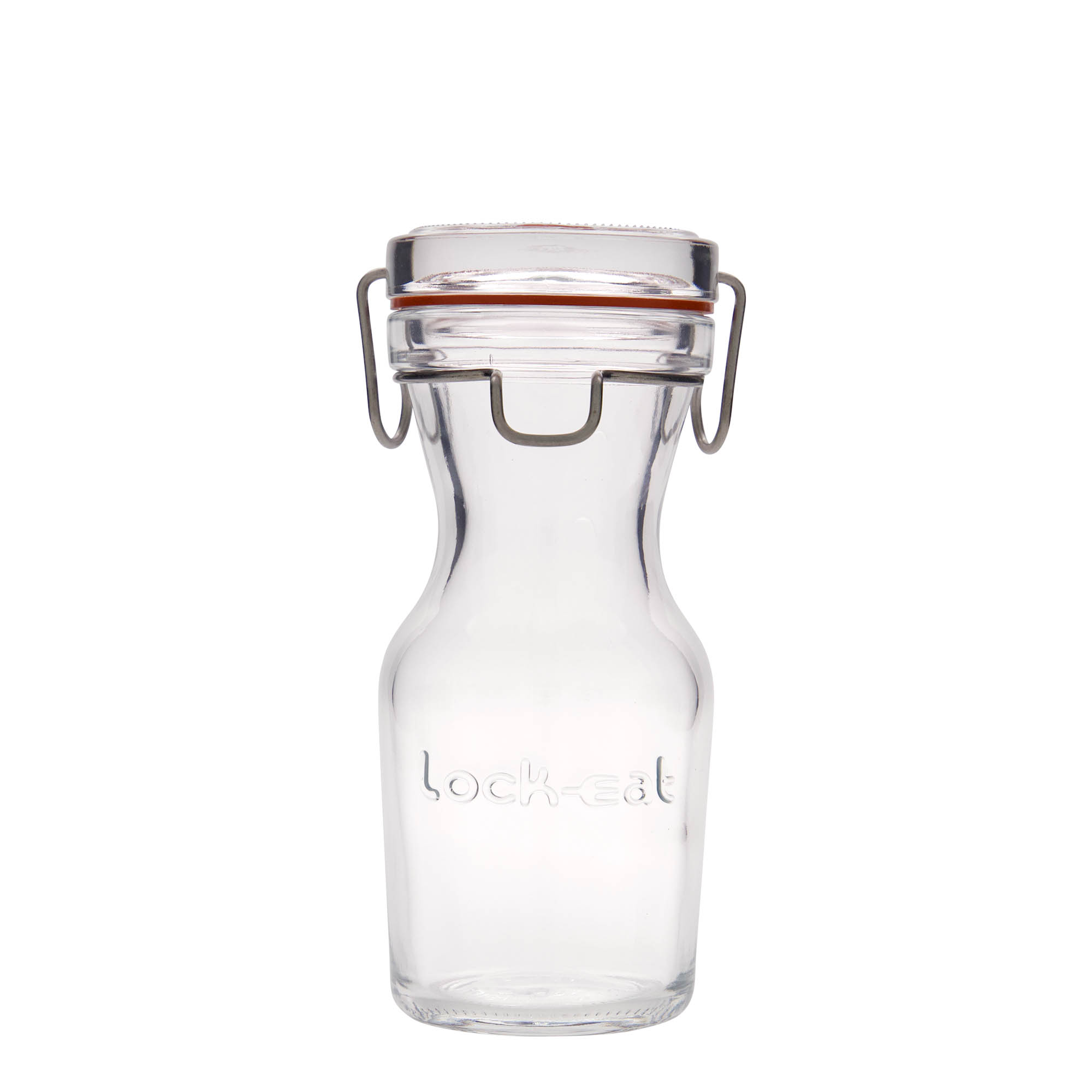250 ml Glaskaraffe „Lock-Eat“, Mündung: Drahtbügelverschluss 250 ml Glaskaraffe „Lock-Eat“, Mündung: Drahtbügelverschluss