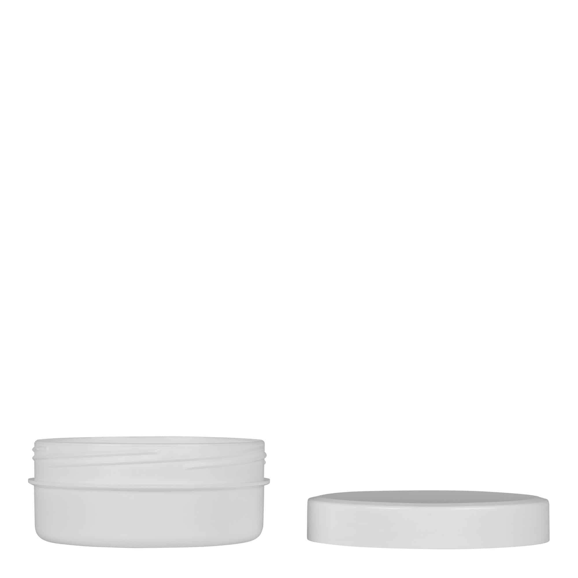 125 ml Kunststoffdose „White Line“, PP, weiß, Mündung: Schraubverschluss