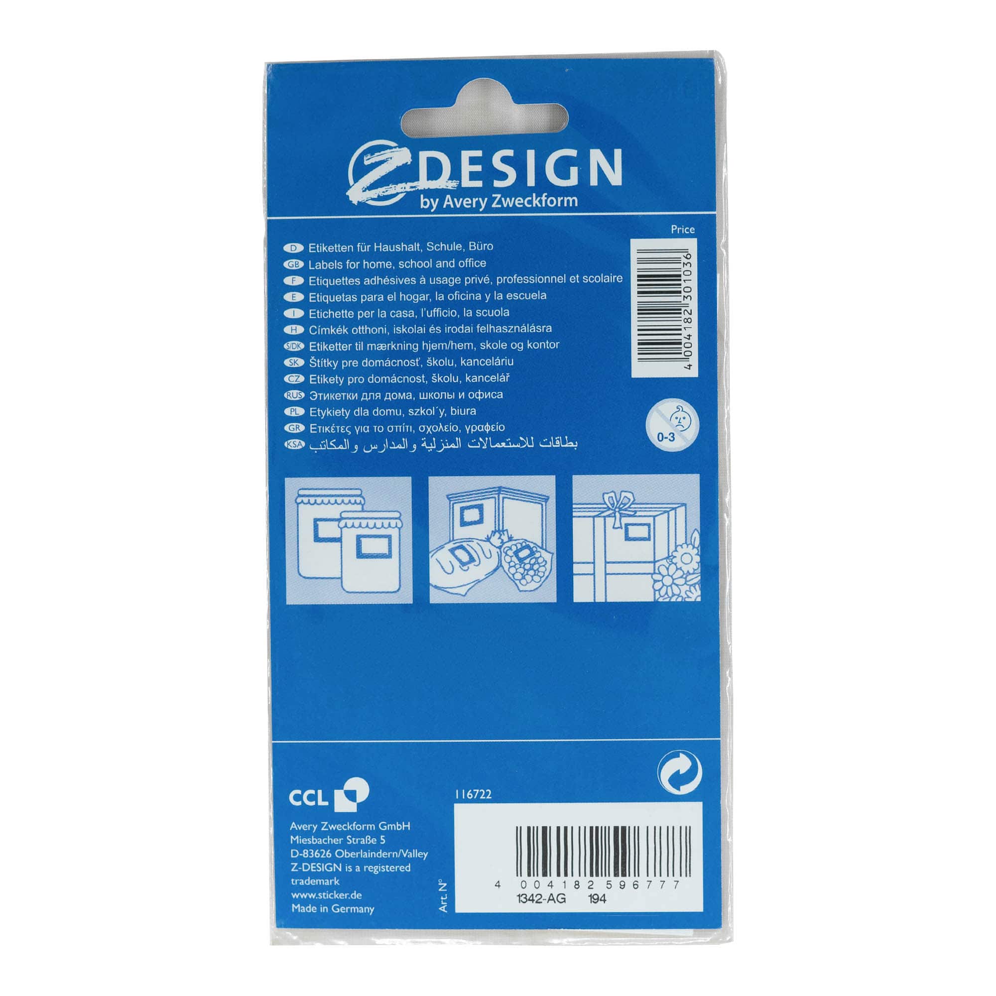 Zweckform Etiketten 'Früchtekorb', rechteckig, Papier, mehrfarbig Zweckform Etiketten 'Früchtekorb', rechteckig, Papier, mehrfarbig