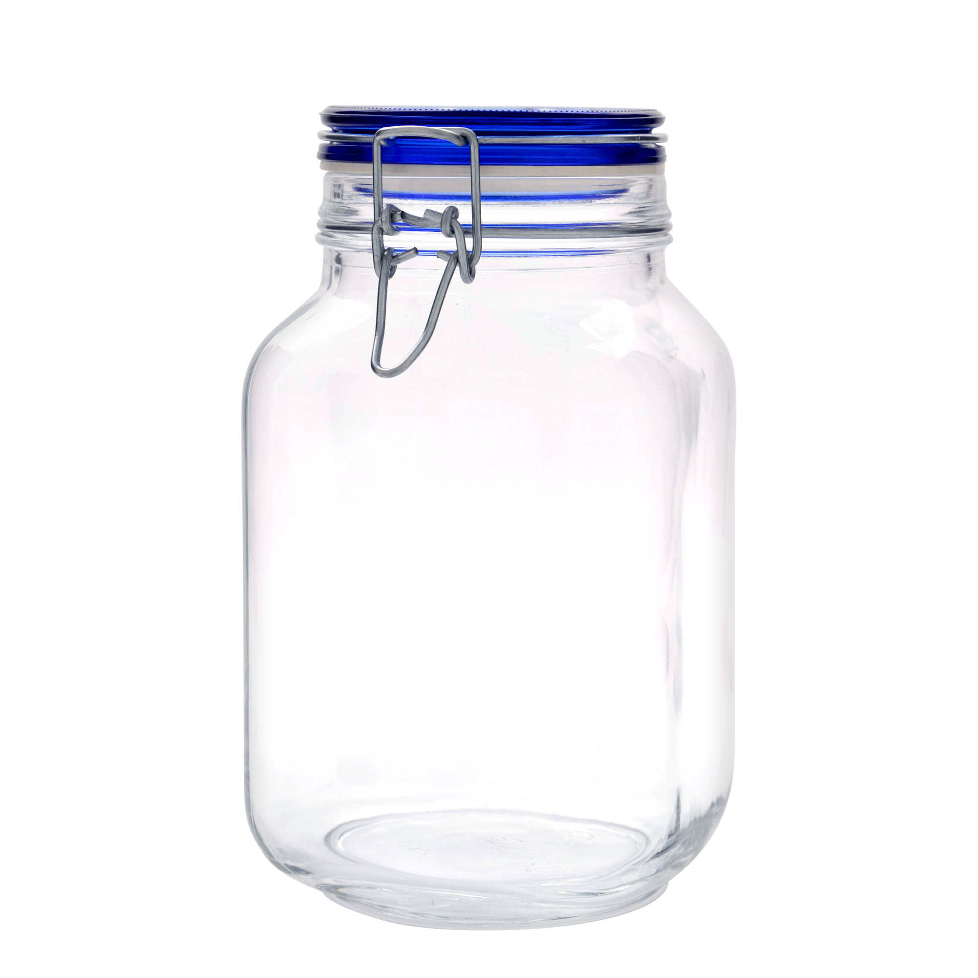 2.000 ml Drahtbügelglas 'Fido' Blue Top, quadratisch, Mündung: Drahtbügelverschluss 2.000 ml Drahtbügelglas 'Fido' Blue Top, quadratisch, Mündung: Drahtbügelverschluss
