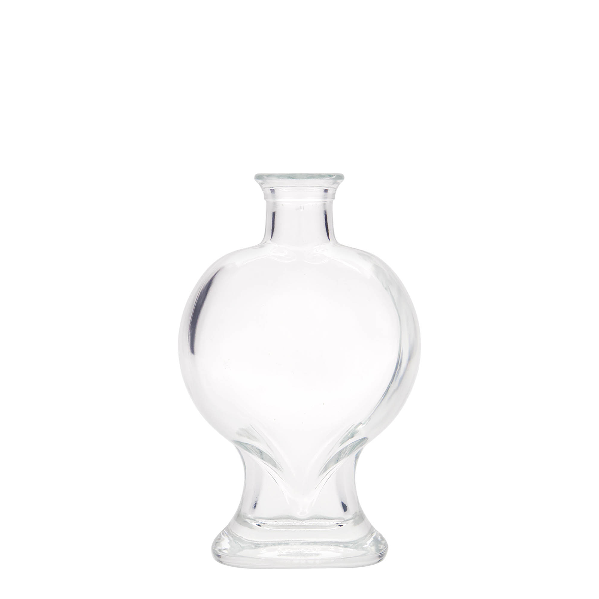 200 ml Glasflasche 'Herz', Mündung: Kork 200 ml Glasflasche 'Herz', Mündung: Kork