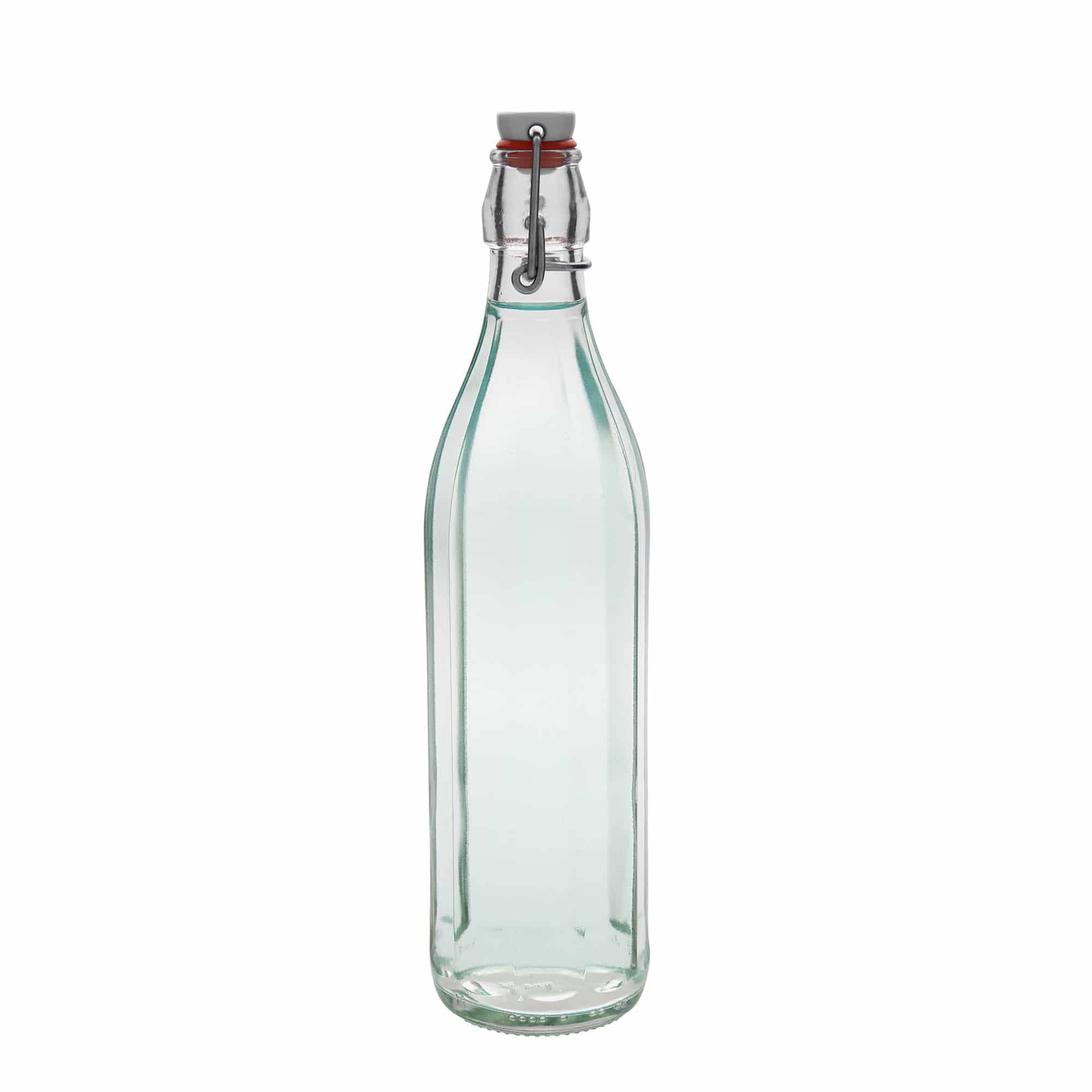 750 ml Glasflasche 'Bravo', zehneckig, Mündung: Bügelverschluss