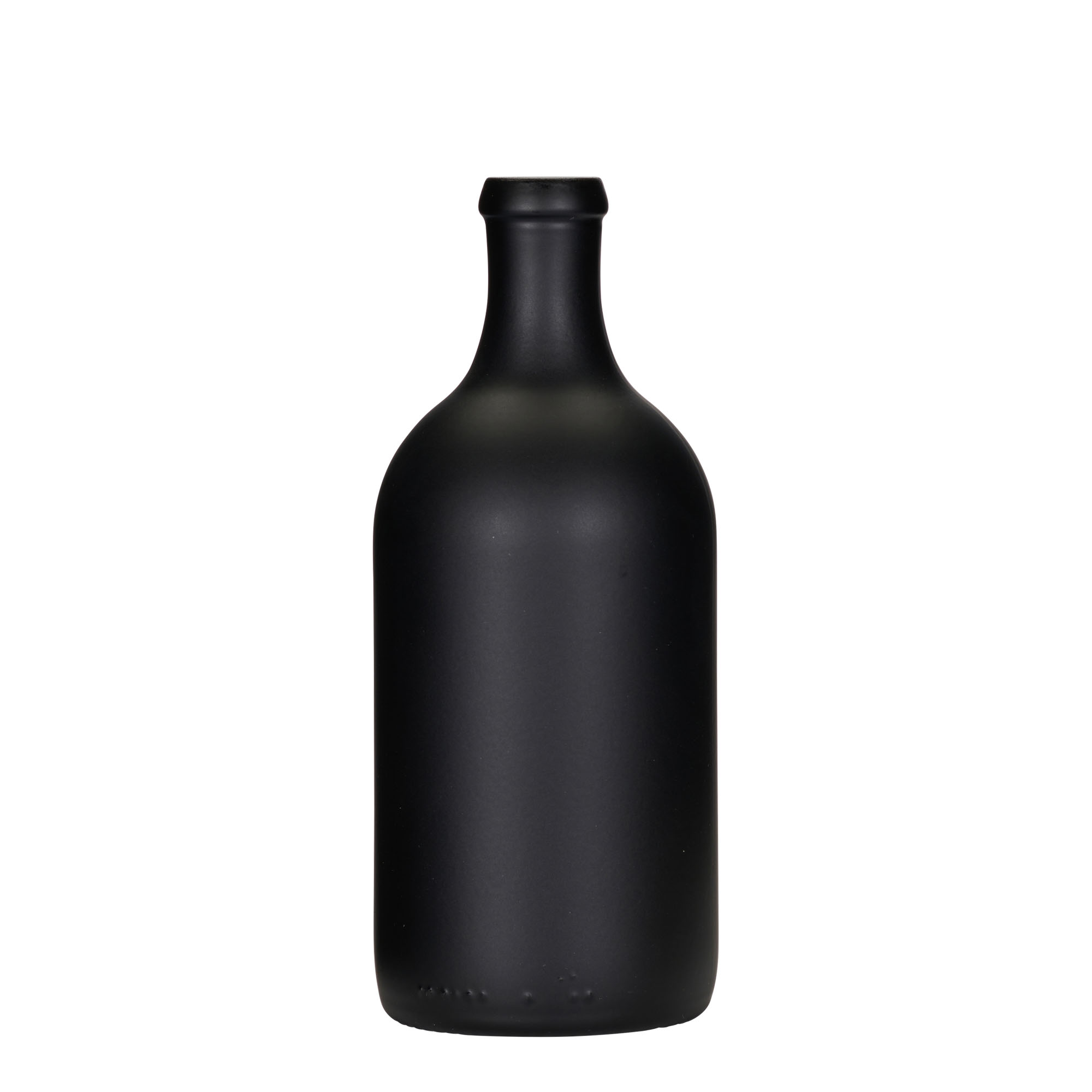 500 ml Glasflasche 'Ginevra Leggera', schwarz, Mündung: Kork 500 ml Glasflasche 'Ginevra Leggera', schwarz, Mündung: Kork