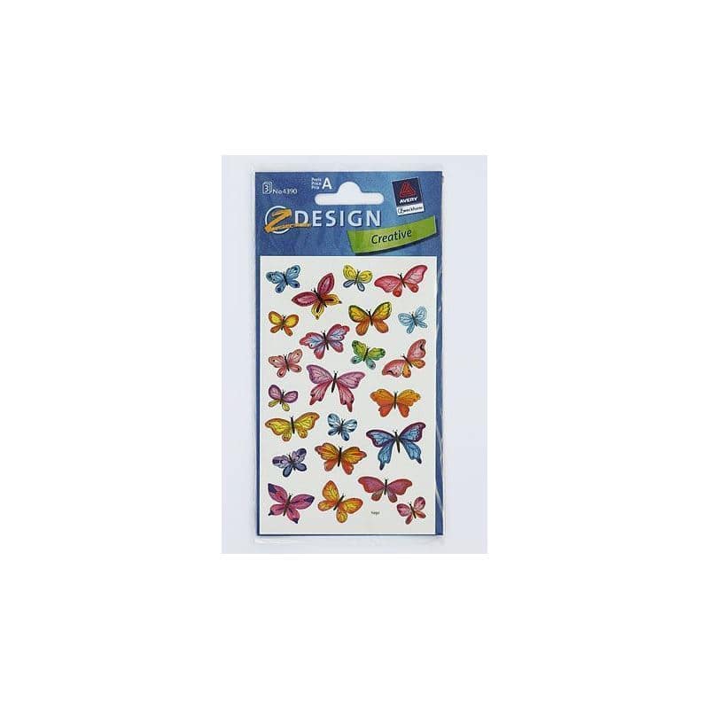 Zweckform Sticker „Kleine Schmetterlinge“, Motiv, Papier, mehrfarbig