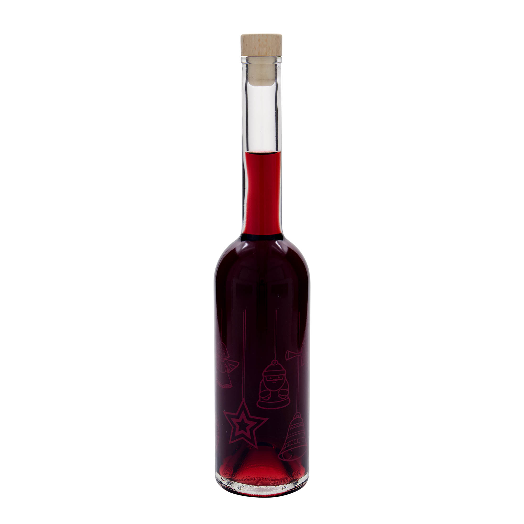 500 ml Glasflasche 'Opera', Motiv: Sterne, Mündung: Kork 500 ml Glasflasche 'Opera', Motiv: Sterne, Mündung: Kork