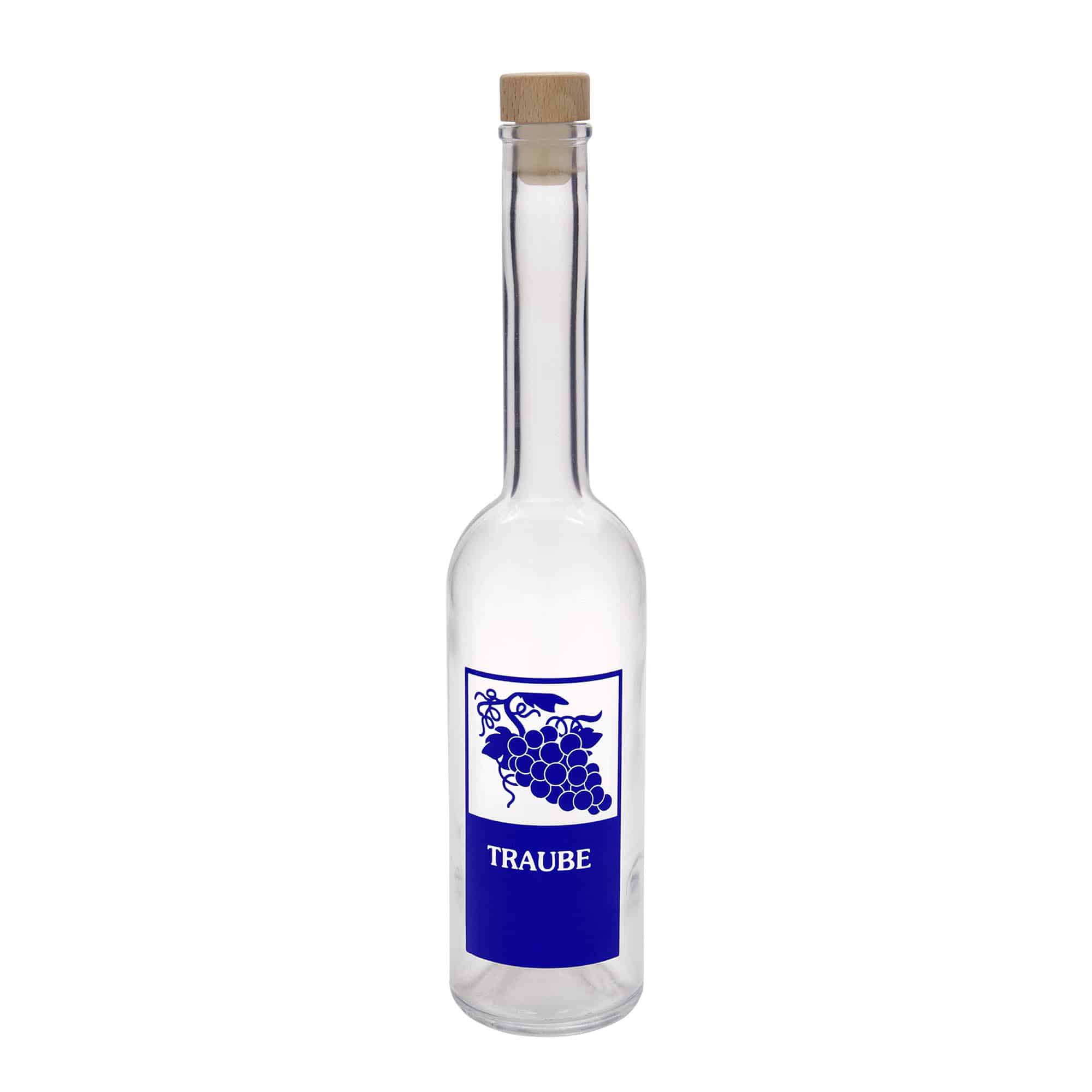500 ml Glasflasche „Opera“, Motiv: Traube, Mündung: Kork
