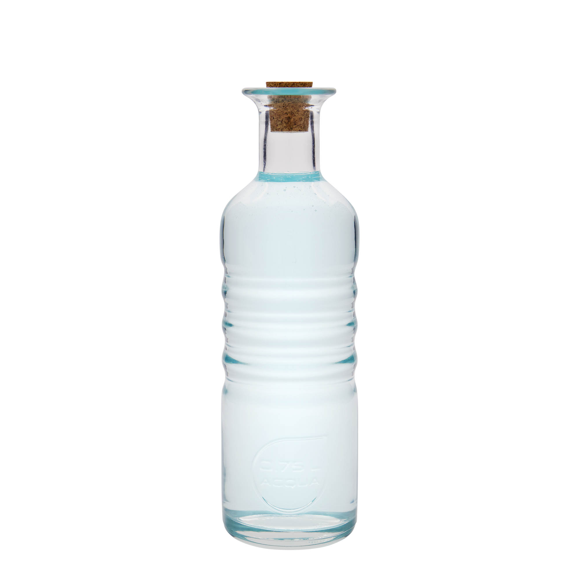 750 ml Glasflasche „Optima Acqua“, Mündung: Kork