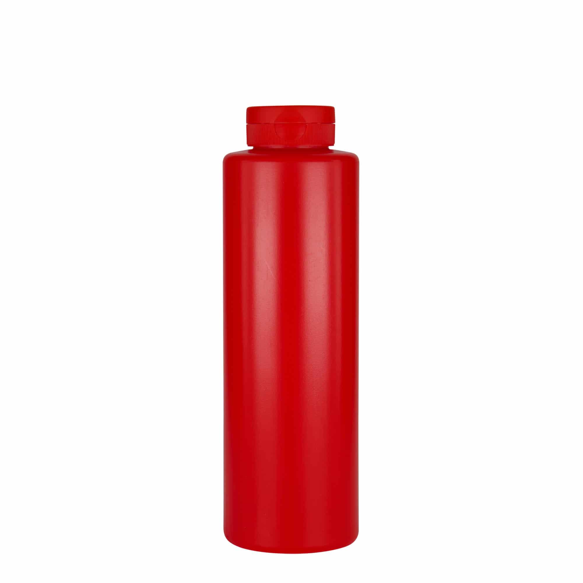 500 ml Soßenflasche, LDPE-Kunststoff, rot, Mündung: 38/400