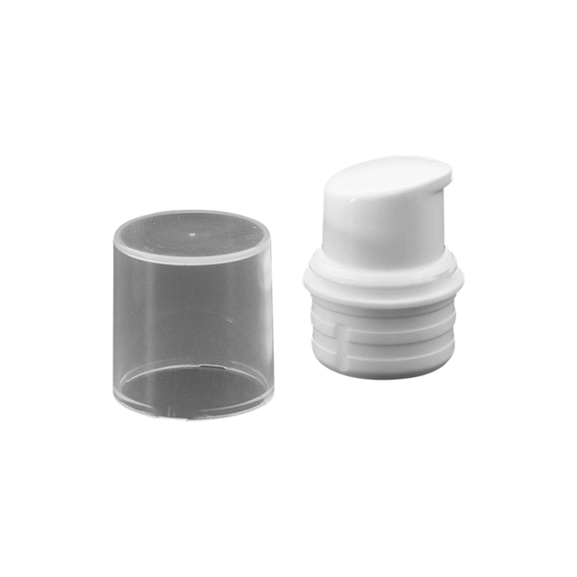 Airless Dispenser Pumpkopf „Nano“, PP-Kunststoff, weiß