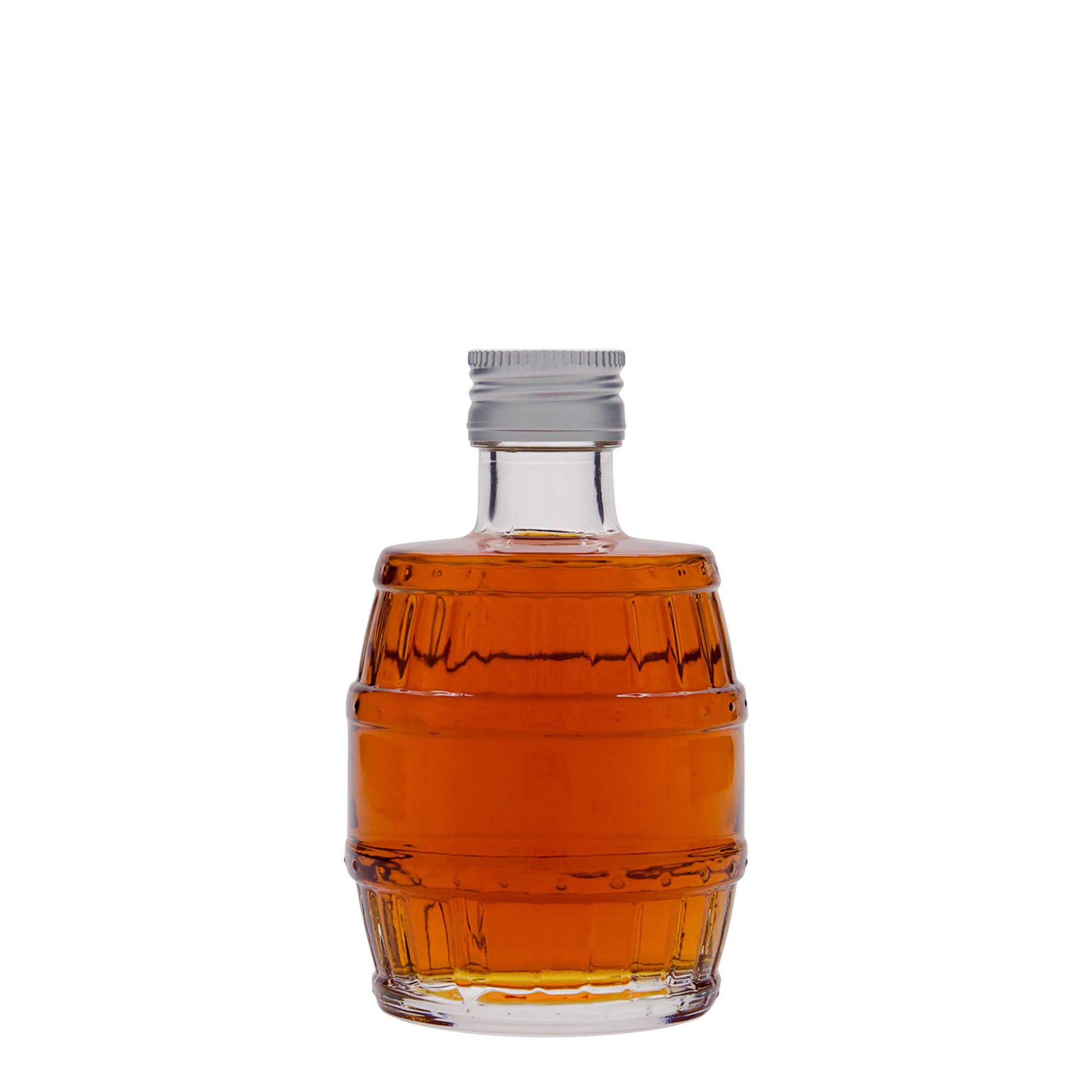 200 ml Glasflasche „Fass“, Mündung: PP 28