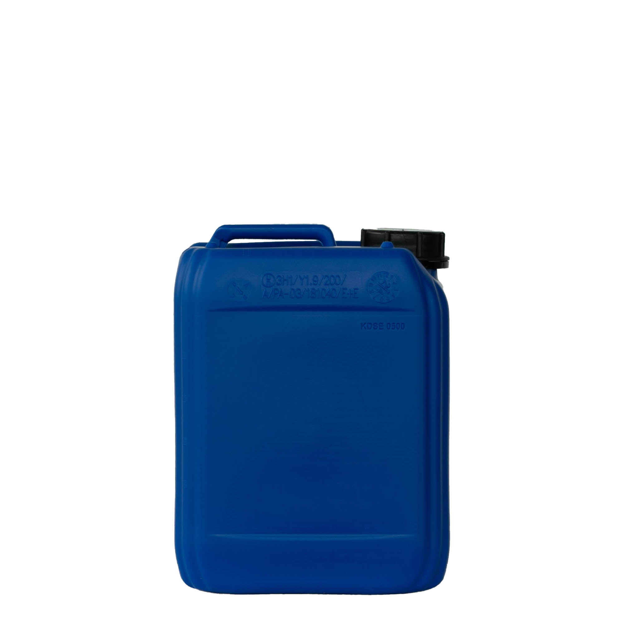 5 l Kanister, rechteckig, HDPE-Kunststoff, blau, Mündung: ND 55 5 l Kanister, rechteckig, HDPE-Kunststoff, blau, Mündung: ND 55