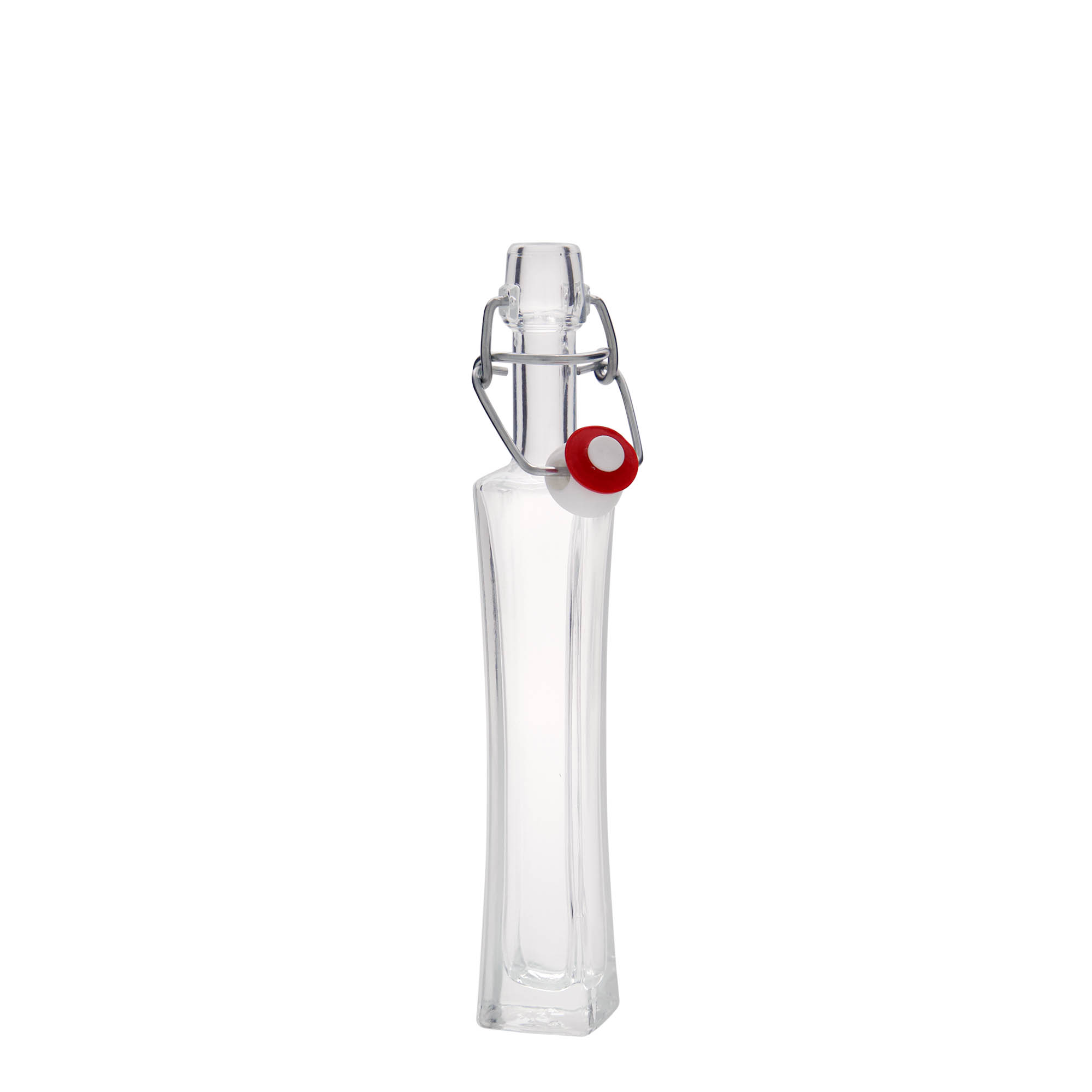 40 ml Glasflasche „Koko“, quadratisch, Mündung: Bügelverschluss