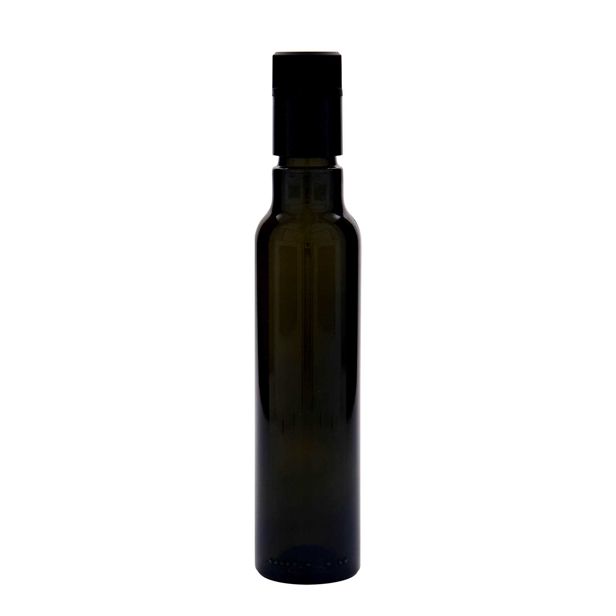250 ml Essig-/Ölflasche „Willy New“, Glas, antikgrün, Mündung: DOP