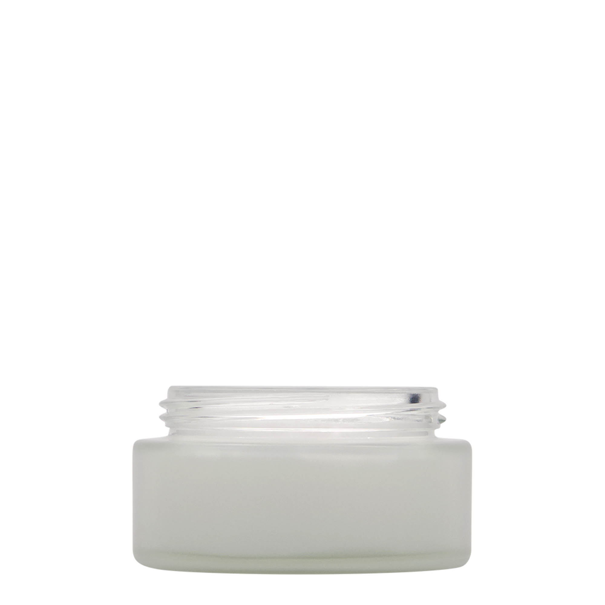 100 ml Tiegel 'Platin Edition', Glas, geeist, Mündung: Schraubverschluss