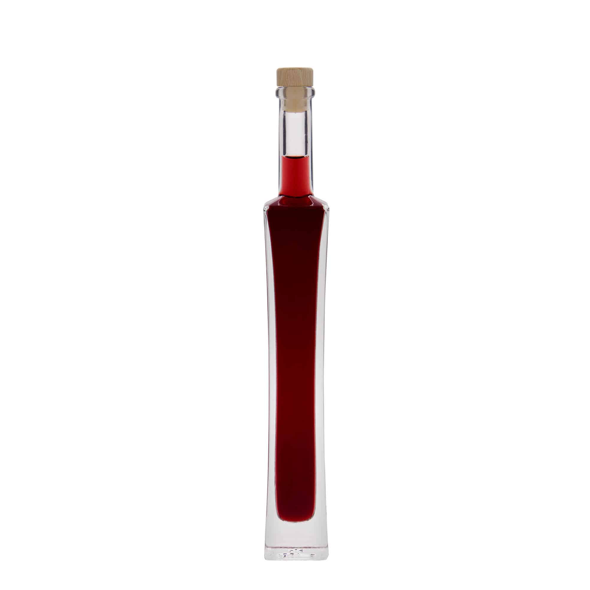 100 ml Glasflasche 'Koko', quadratisch, Mündung: Kork