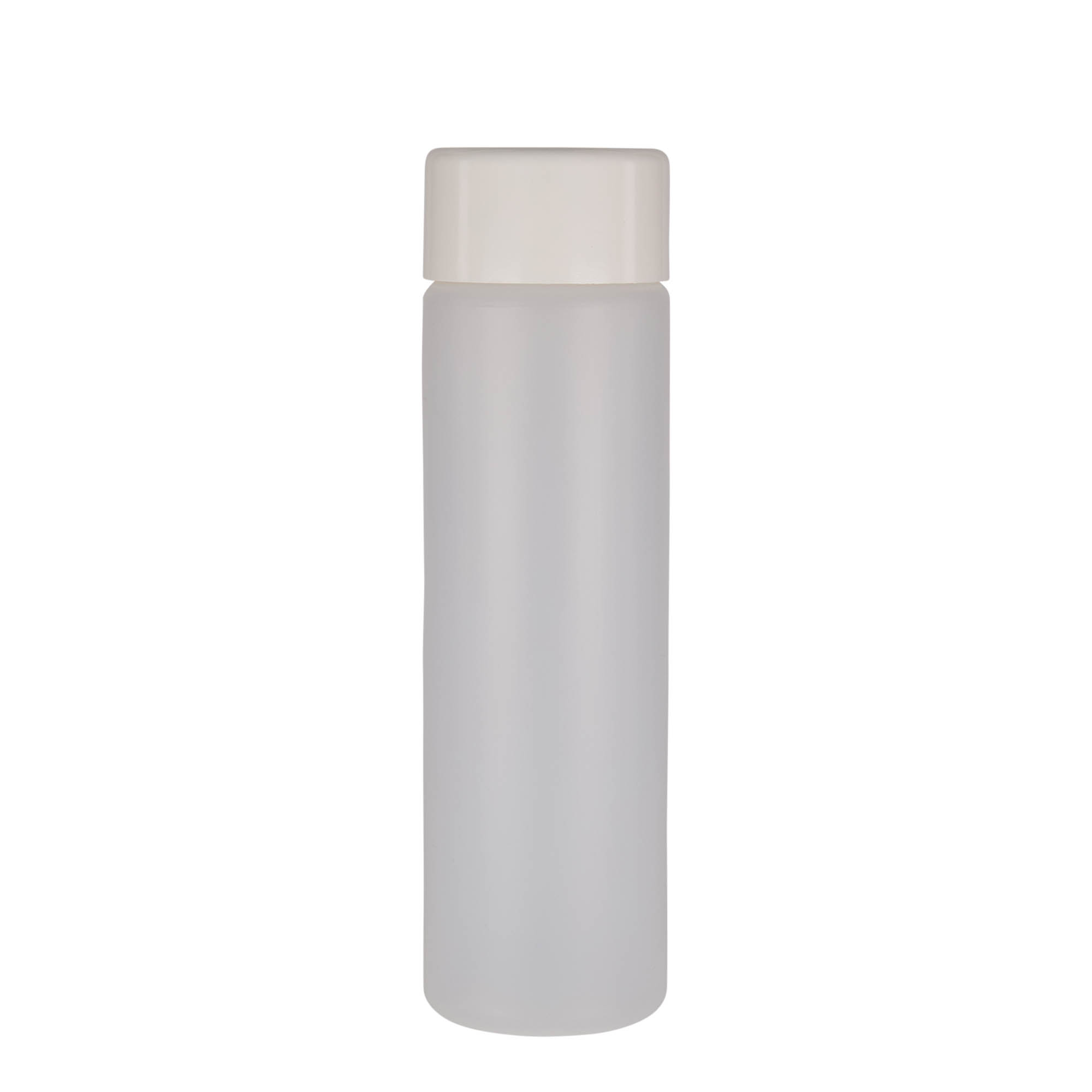 500 ml Rundflasche, PE-Kunststoff, natur, Mündung: Schraubverschluss