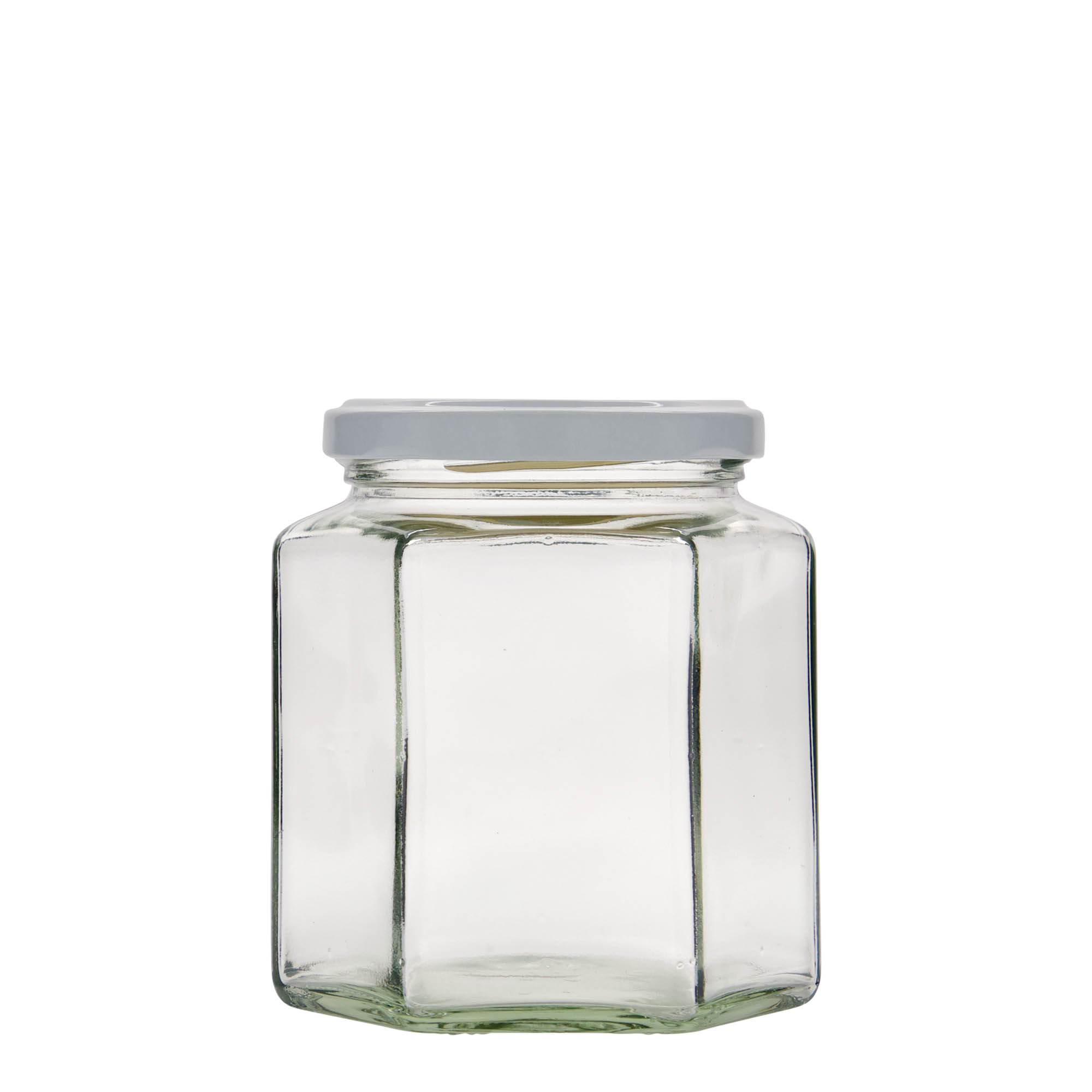 390 ml Sechskantglas, Mündung: Twist-off (TO 70)