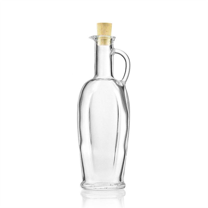 250 ml Glasflasche 'Eleganta', oval, Mündung: Kork 250 ml Glasflasche 'Eleganta', oval, Mündung: Kork