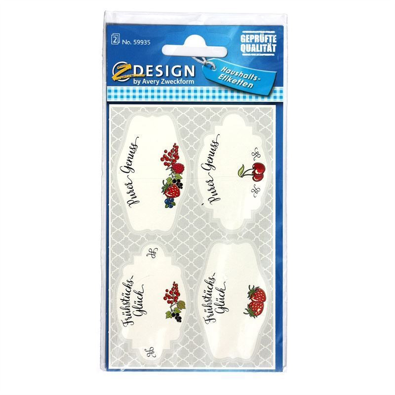 Zweckform Etiketten 'Frühstück', Papier, mehrfarbig Zweckform Etiketten 'Frühstück', Papier, mehrfarbig