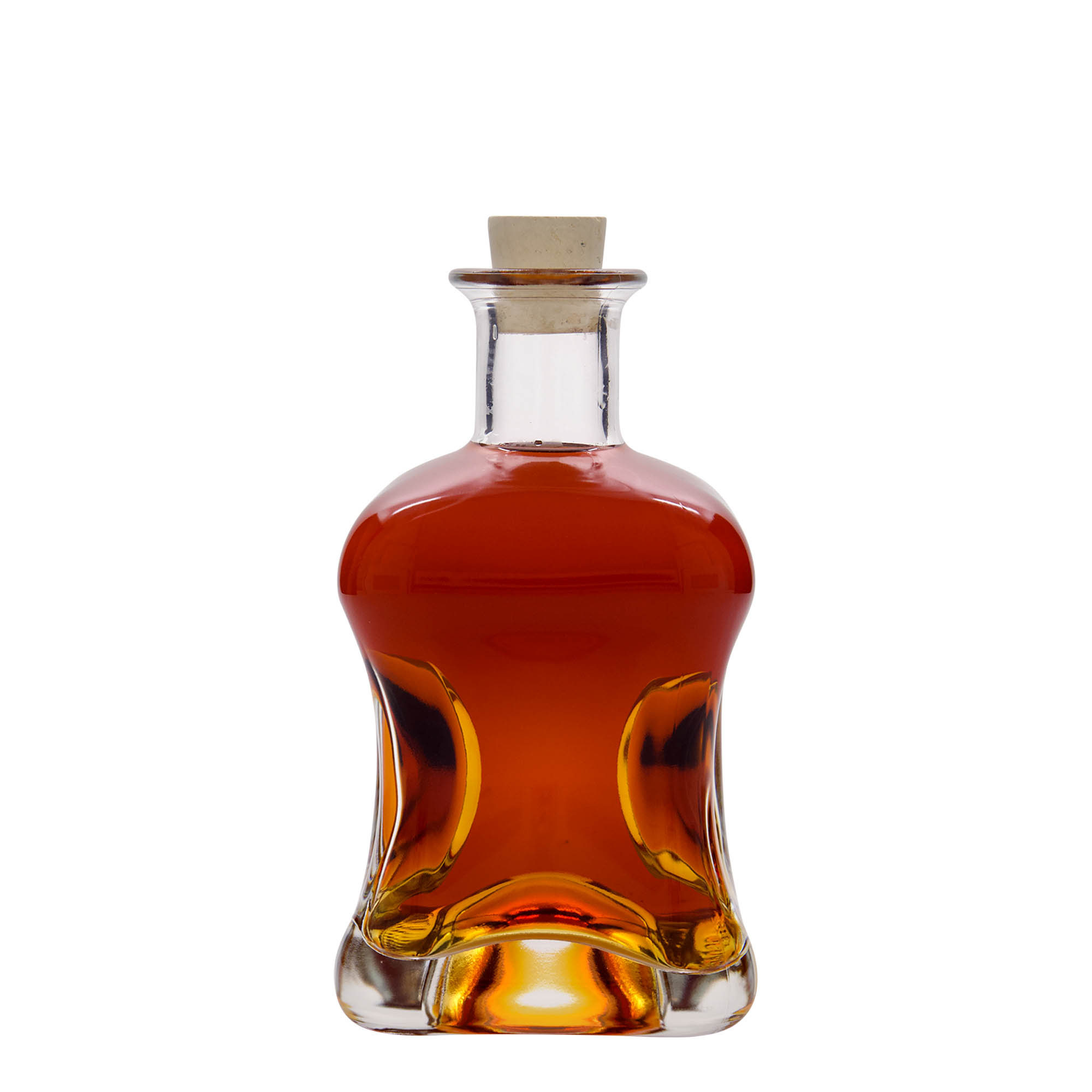 500 ml Glasflasche 'Dublin', quadratisch, Mündung: Kork 500 ml Glasflasche 'Dublin', quadratisch, Mündung: Kork