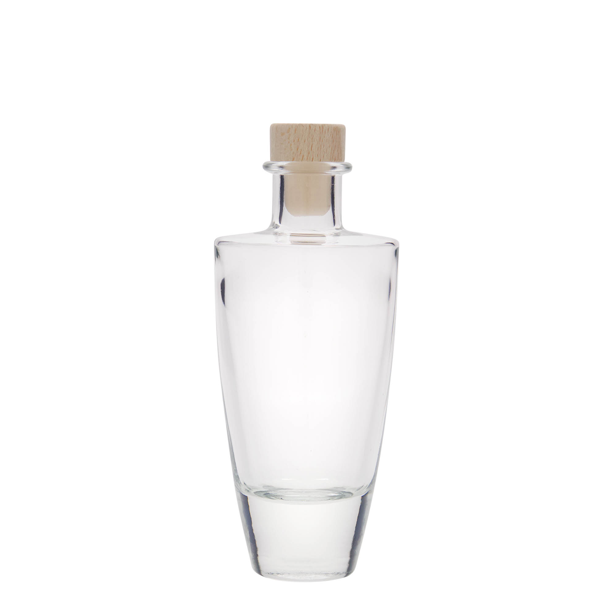 200 ml Glasflasche 'Vanessa', oval, Mündung: Kork 200 ml Glasflasche 'Vanessa', oval, Mündung: Kork