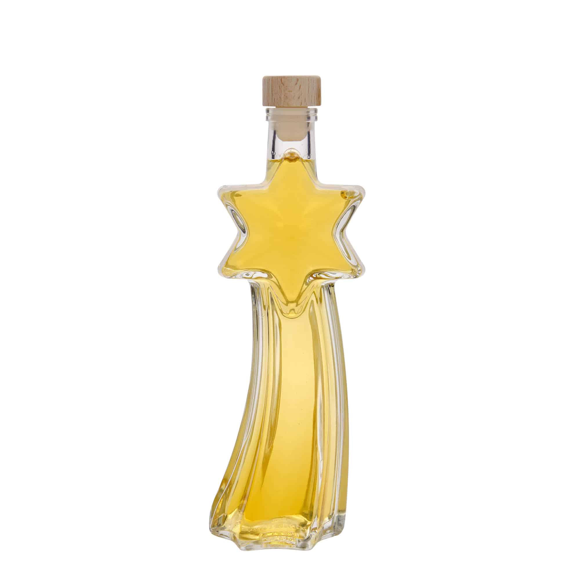 200 ml Glasflasche „Sternschnuppe“, Mündung: Kork