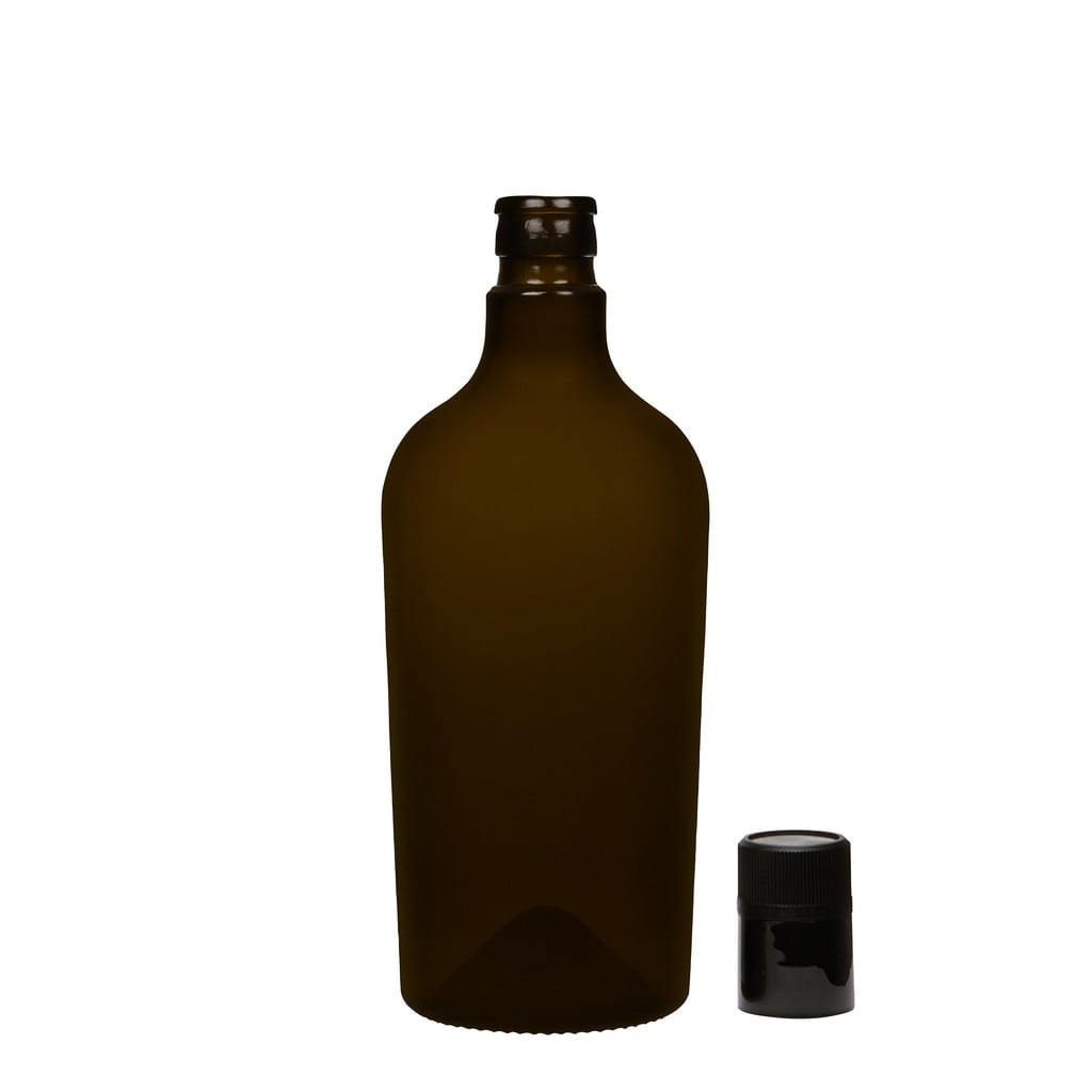 750 ml Essig-/Ölflasche 'Oleum', Glas, antikgrün, Mündung: DOP