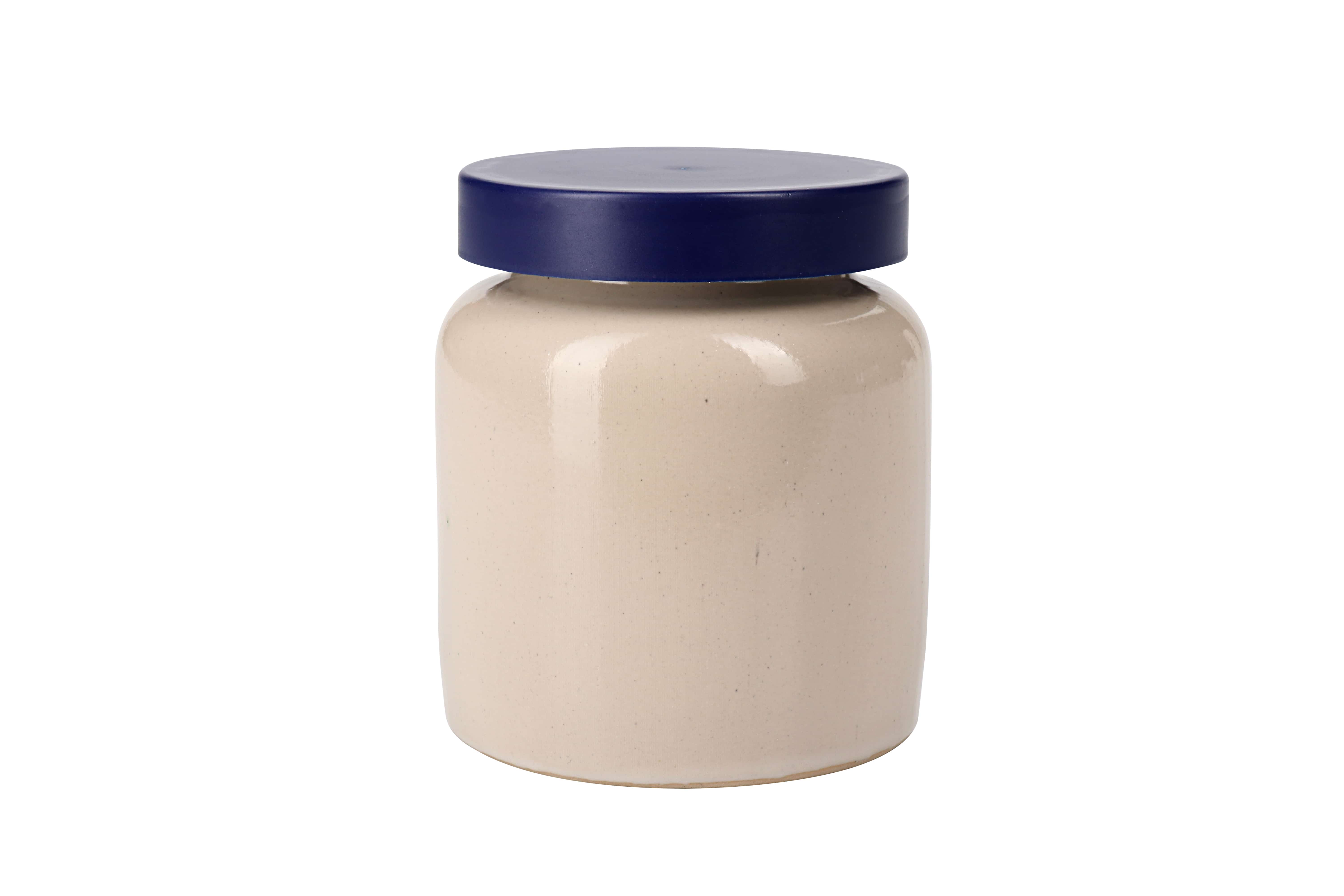 270 ml Steinzeugtopf, Keramik, beige, Mündung: Stülpdeckel