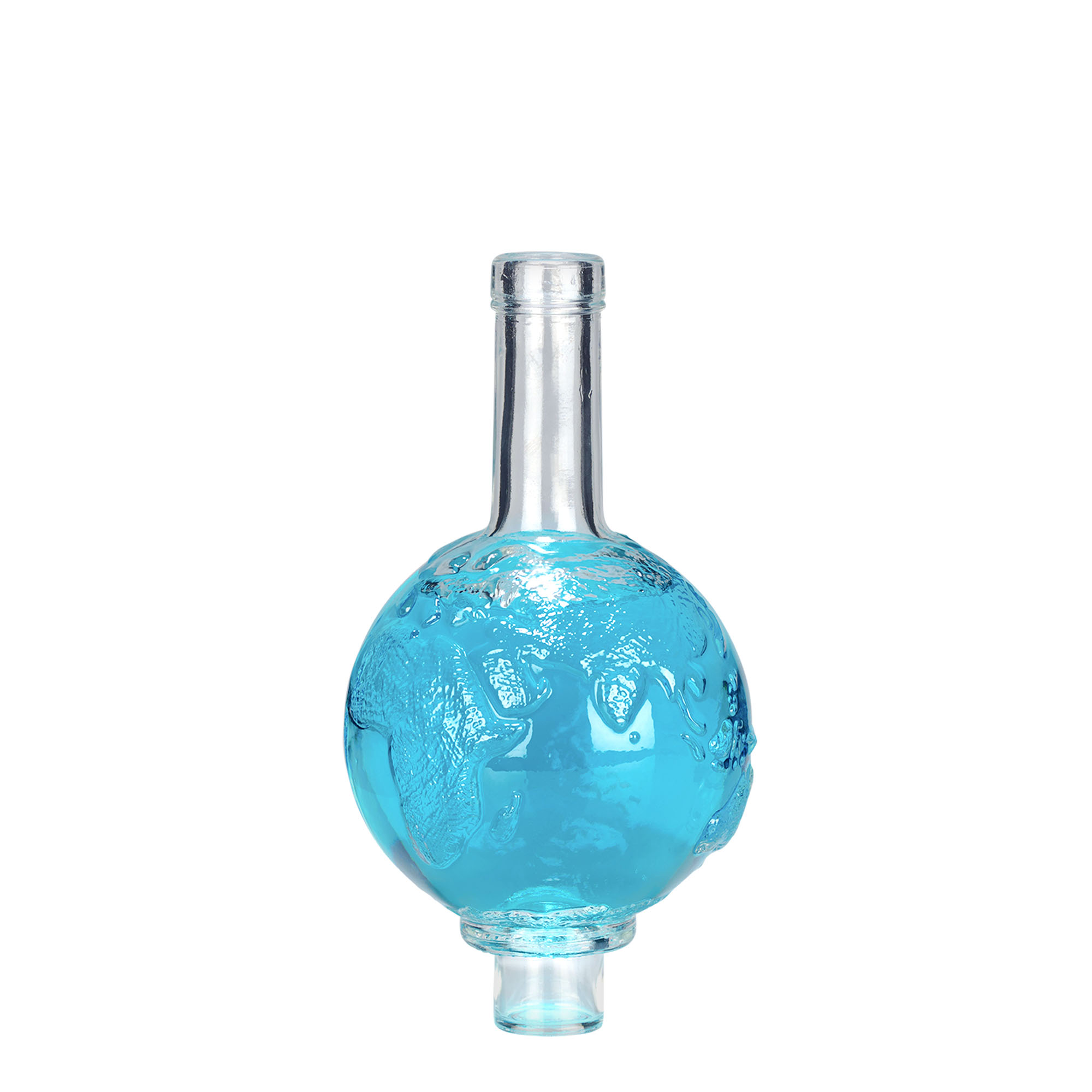 500 ml Glasflasche „Globus“, Mündung: Kork