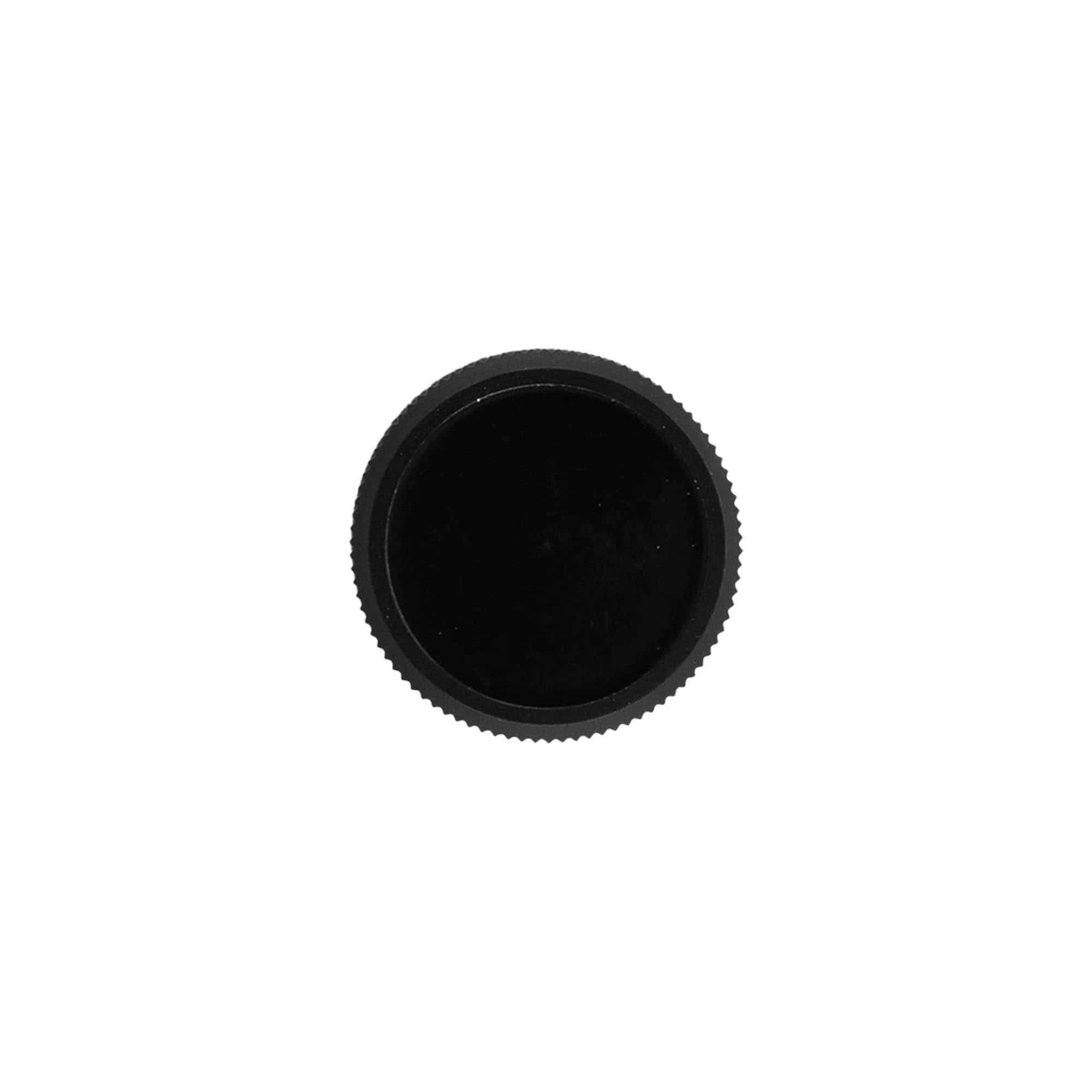 DOP-Originalitäts-Verschluss mit Ausgießer, PE-Kunststoff, schwarz DOP-Originalitäts-Verschluss mit Ausgießer, PE-Kunststoff, schwarz