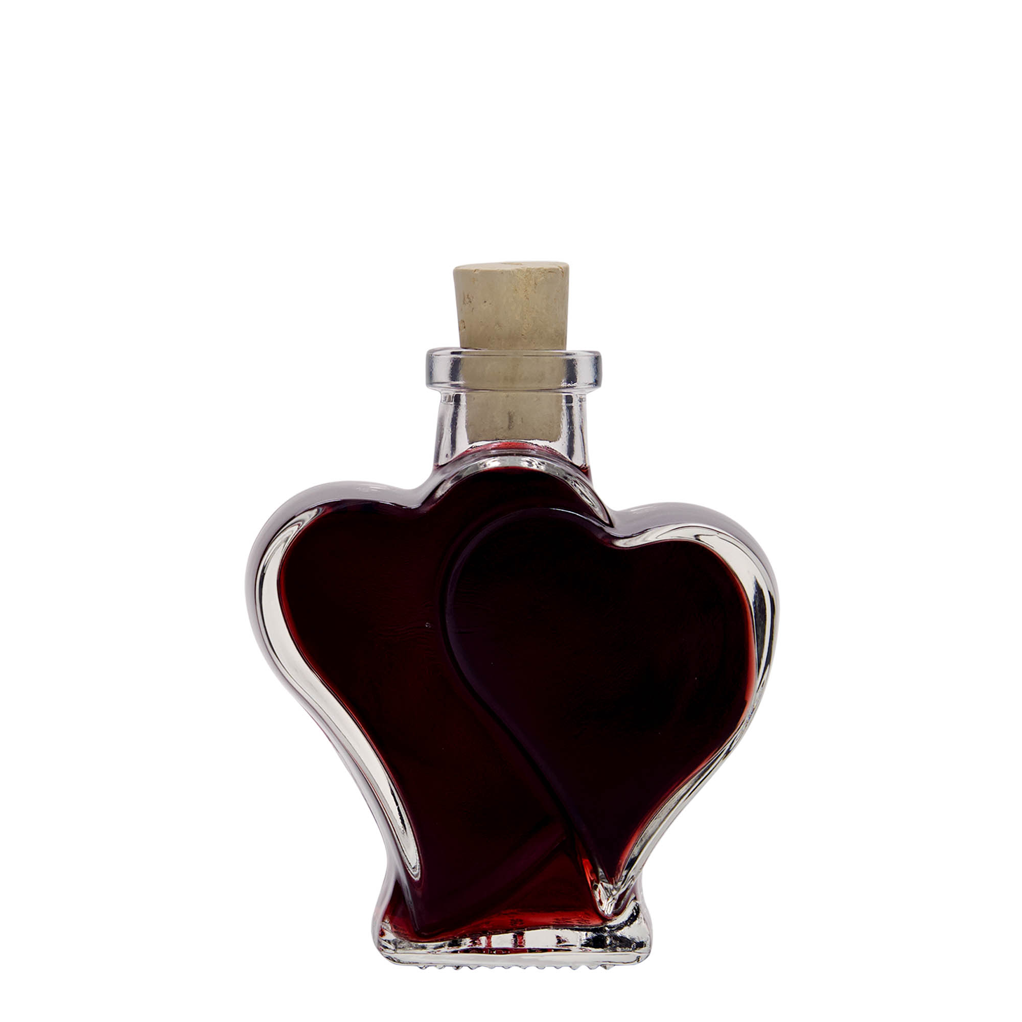 200 ml Glasflasche 'Doppelherz', Mündung: Kork 200 ml Glasflasche 'Doppelherz', Mündung: Kork