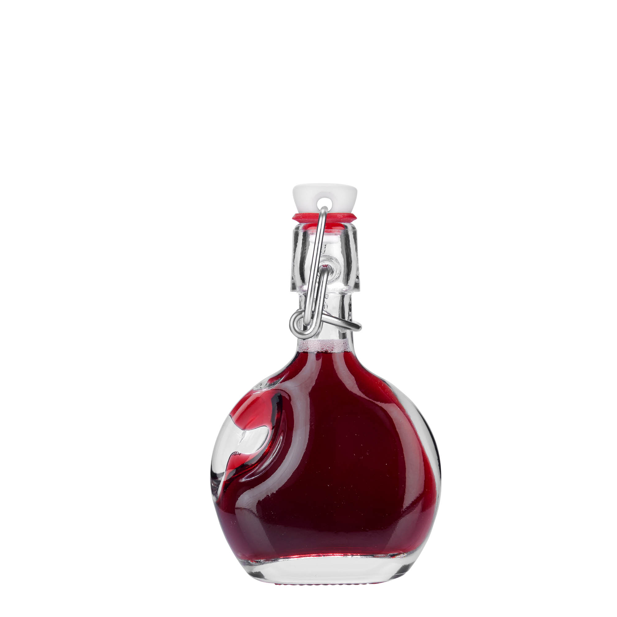 40 ml Glasflasche „Lukas“, oval, Mündung: Bügelverschluss