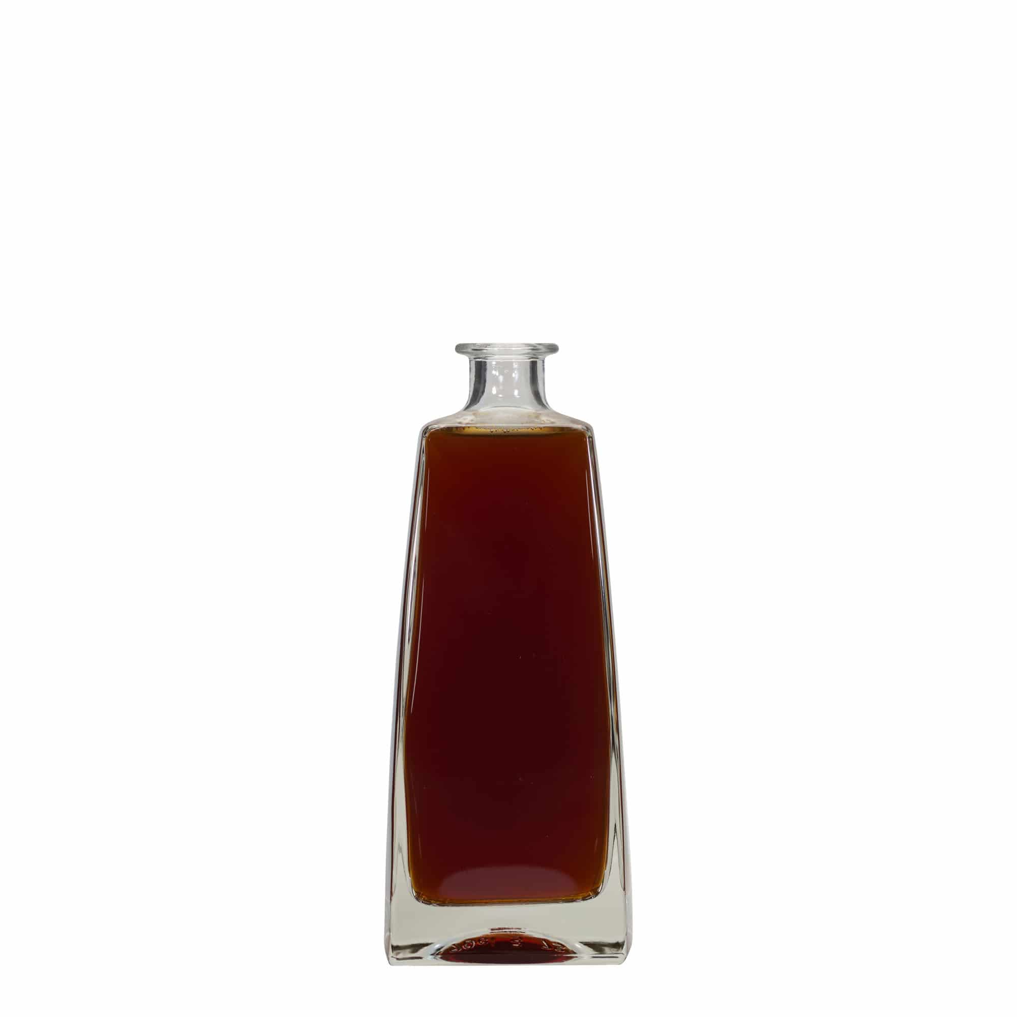 700 ml Glasflasche 'Timmy', rechteckig, Mündung: Kork
