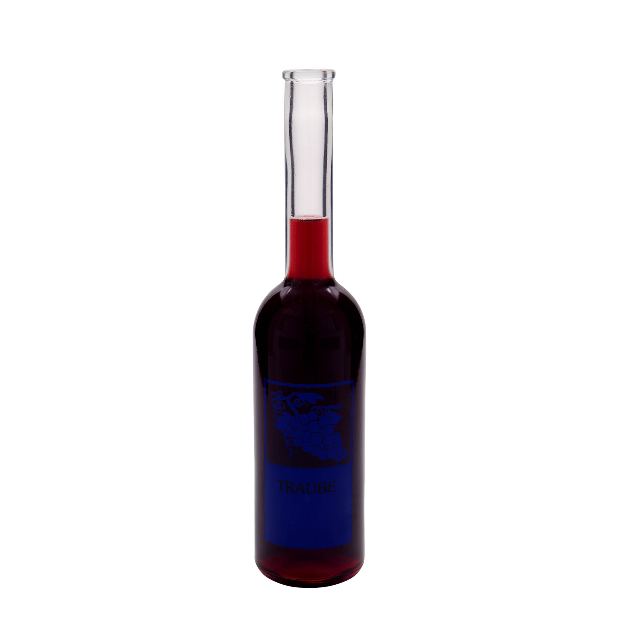 500 ml Glasflasche „Opera“, Motiv: Traube, Mündung: Kork