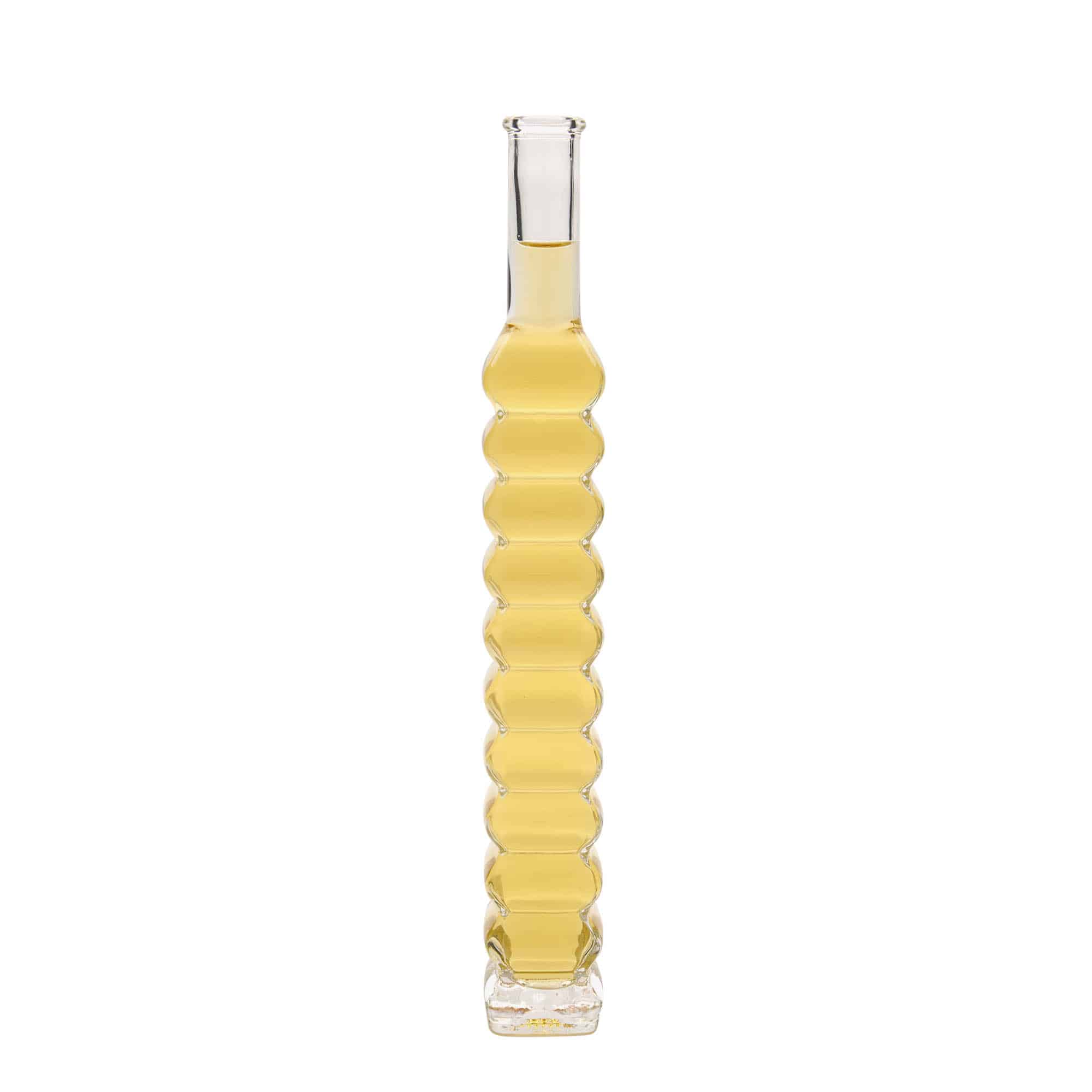 200 ml Glasflasche 'Roma, quadratisch, Mündung: Kork