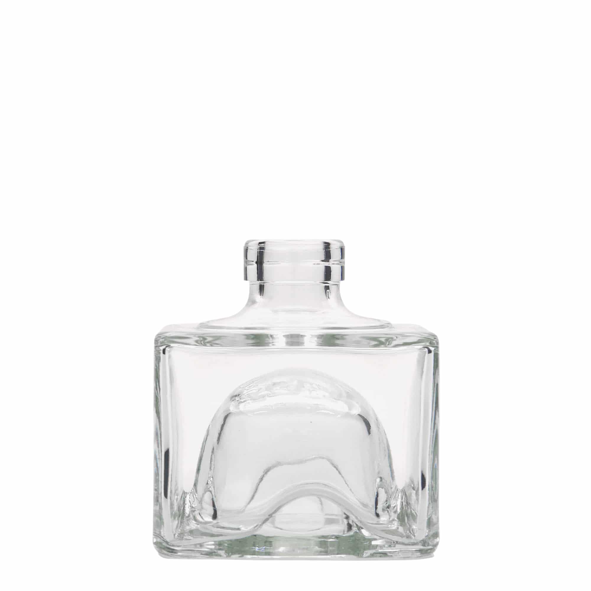 200 ml Glasflasche 'Cocolores', quadratisch, Mündung: Kork