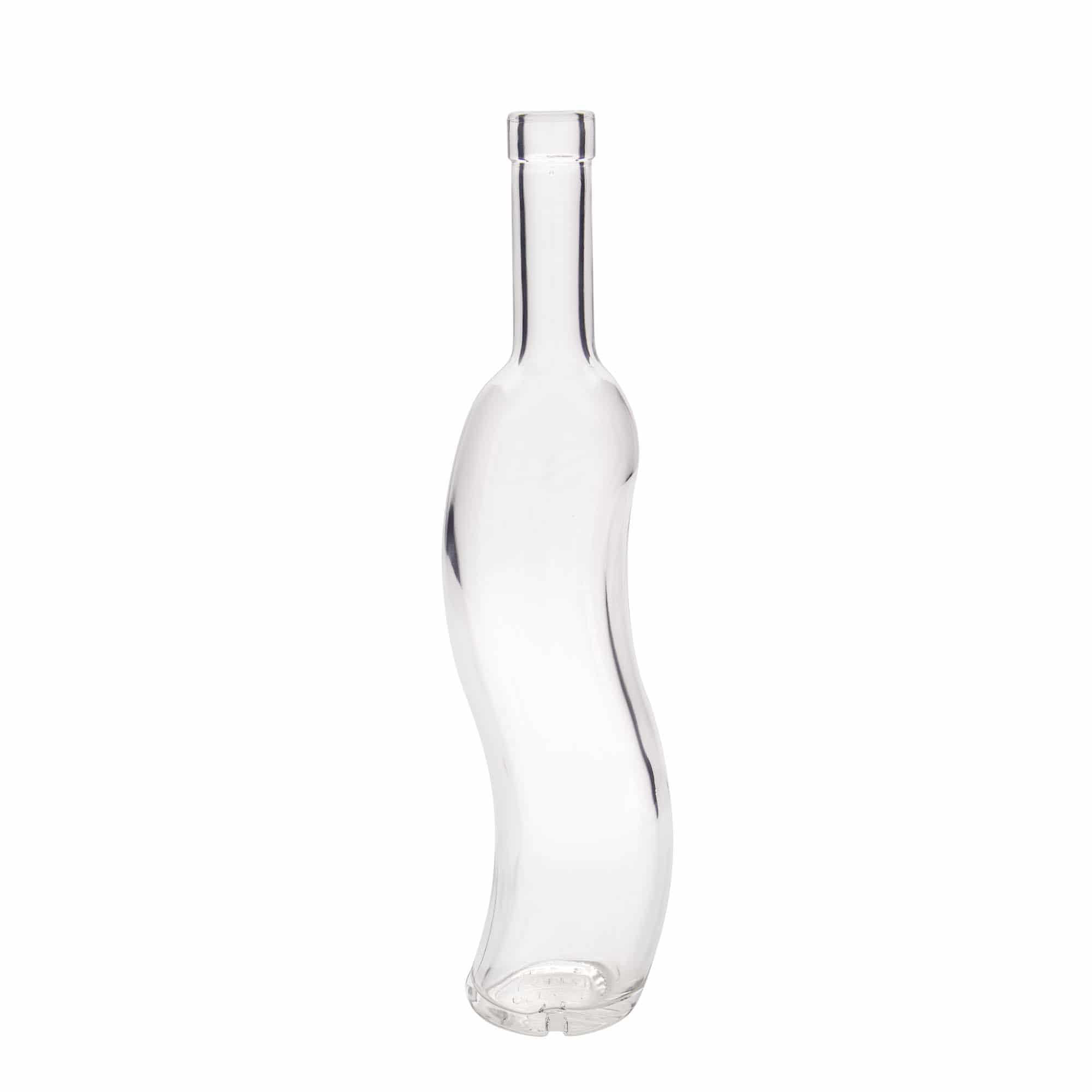 500 ml Glasflasche „La-Ola“, halbrund, Mündung: Kork