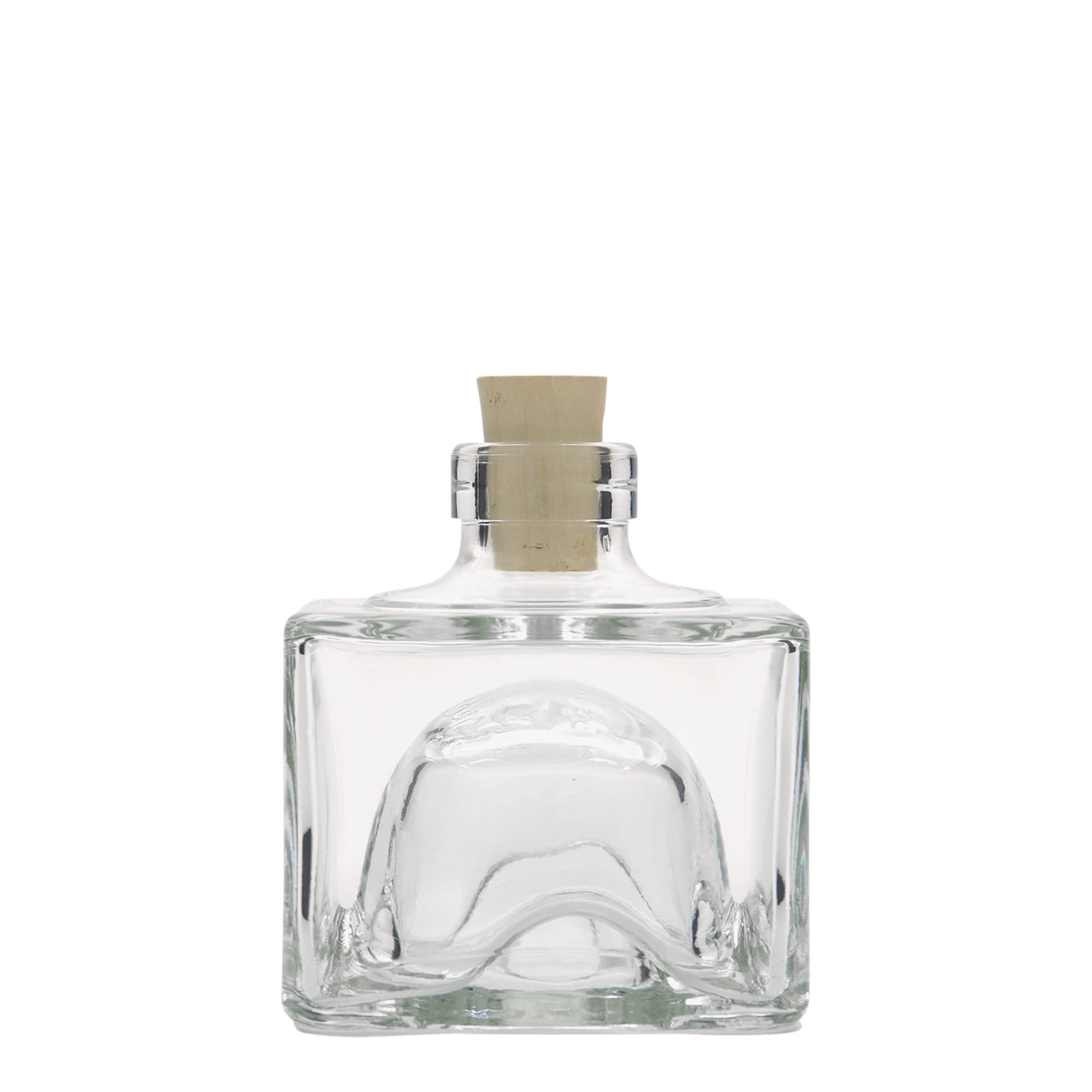 200 ml Glasflasche 'Cocolores', quadratisch, Mündung: Kork 200 ml Glasflasche 'Cocolores', quadratisch, Mündung: Kork