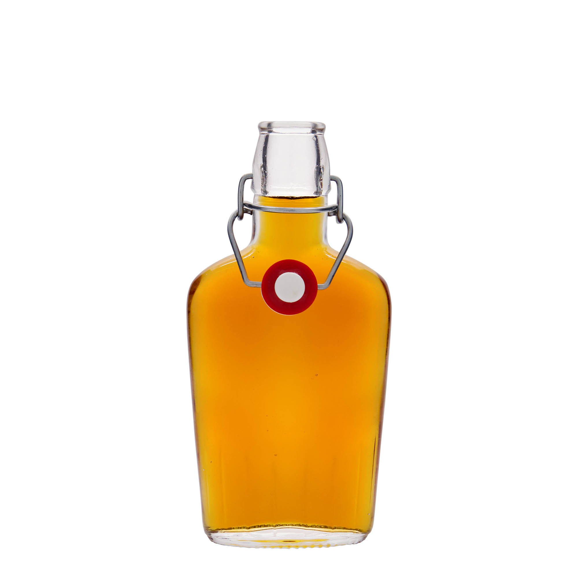 250 ml Glasflasche 'Fiaschetta', oval, Mündung: Bügelverschluss 250 ml Glasflasche 'Fiaschetta', oval, Mündung: Bügelverschluss