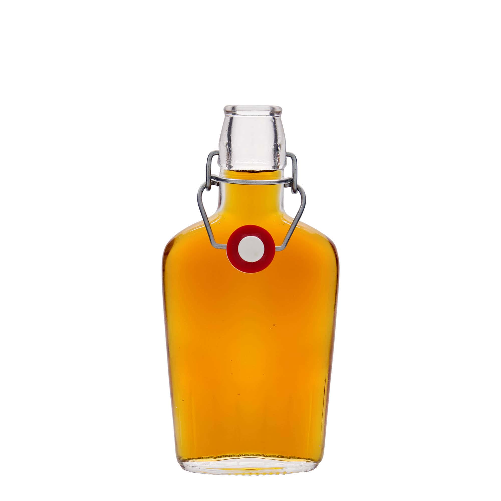 250 ml Glasflasche „Fiaschetta“, oval, Mündung: Bügelverschluss