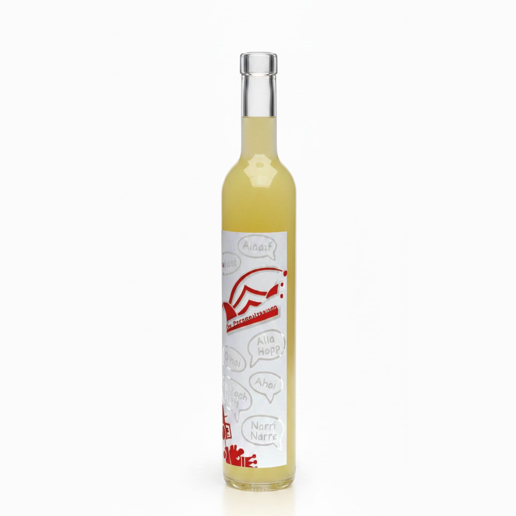 500 ml Glasflasche Maximo bedruckt 'Karneval', Mündung: Kork