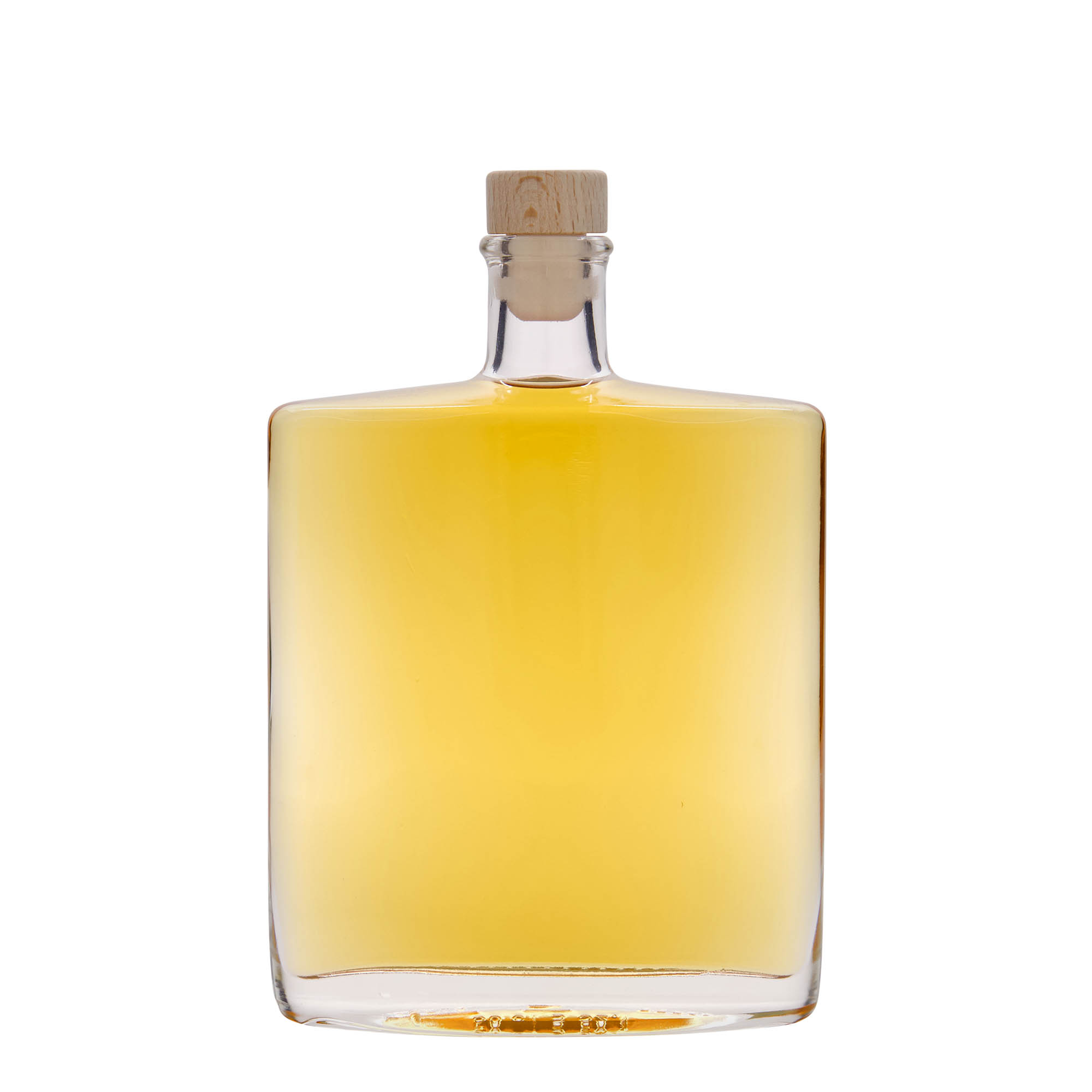 500 ml Glasflasche 'Zorbas', oval, Mündung: Kork 500 ml Glasflasche 'Zorbas', oval, Mündung: Kork