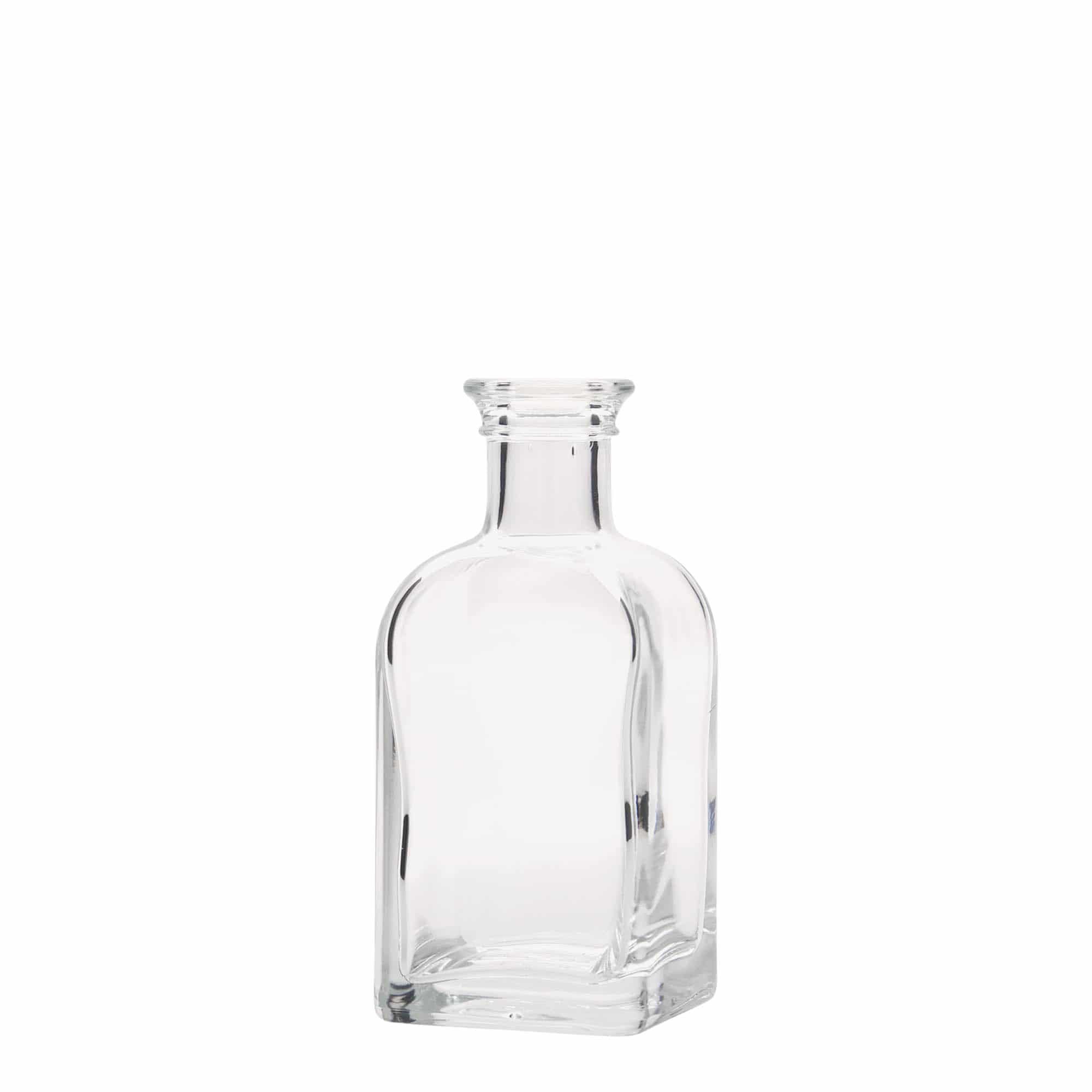 100 ml Glasflasche Apotheker Carré, quadratisch, Mündung: Kork 100 ml Glasflasche Apotheker Carré, quadratisch, Mündung: Kork
