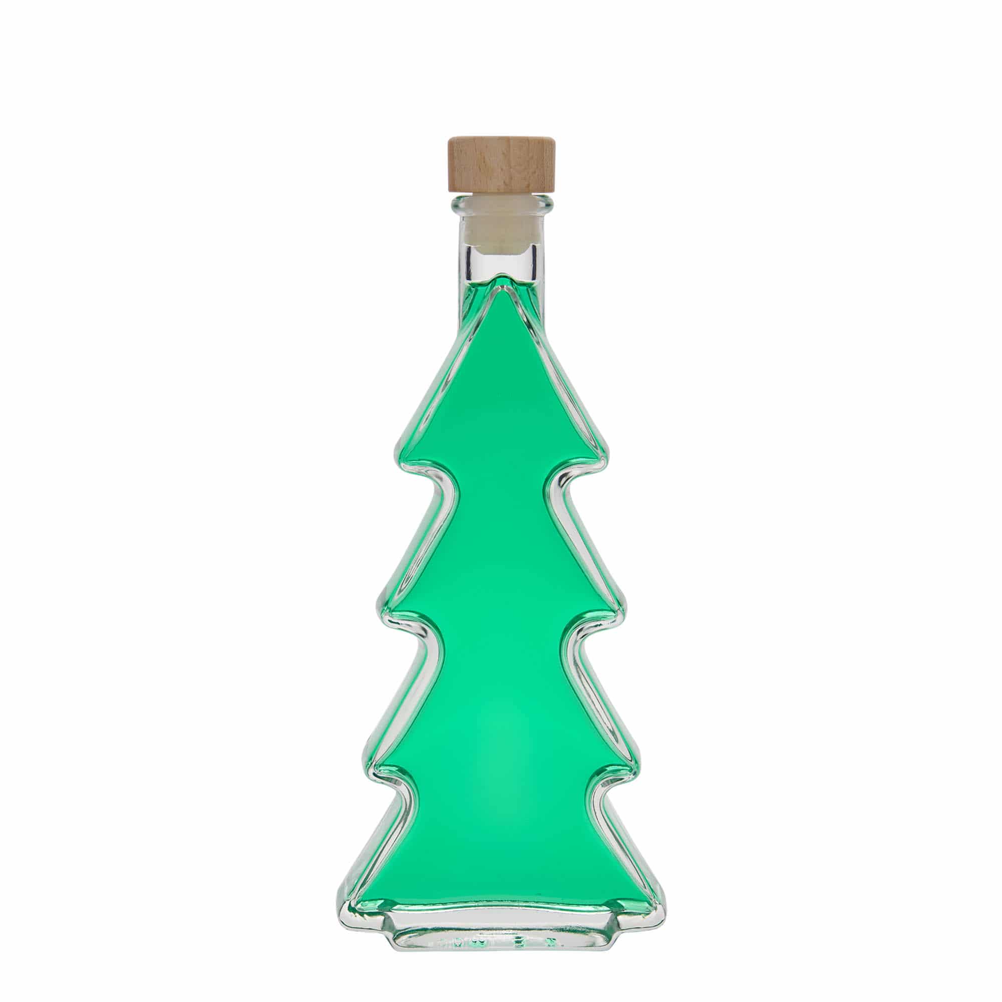 200 ml Glasflasche 'Tannenbaum', Mündung: Kork