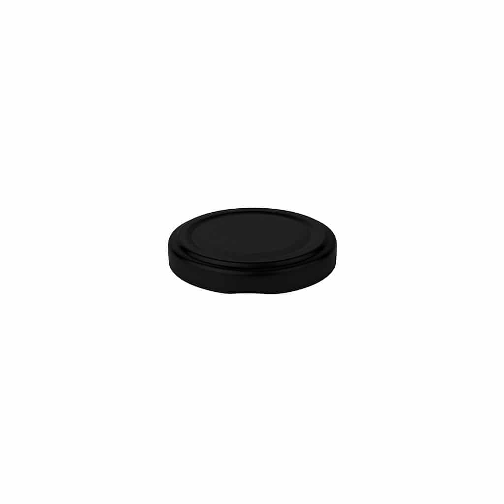 Twist-Off-Deckel, Weißblech, schwarz, für Mündung: TO 48