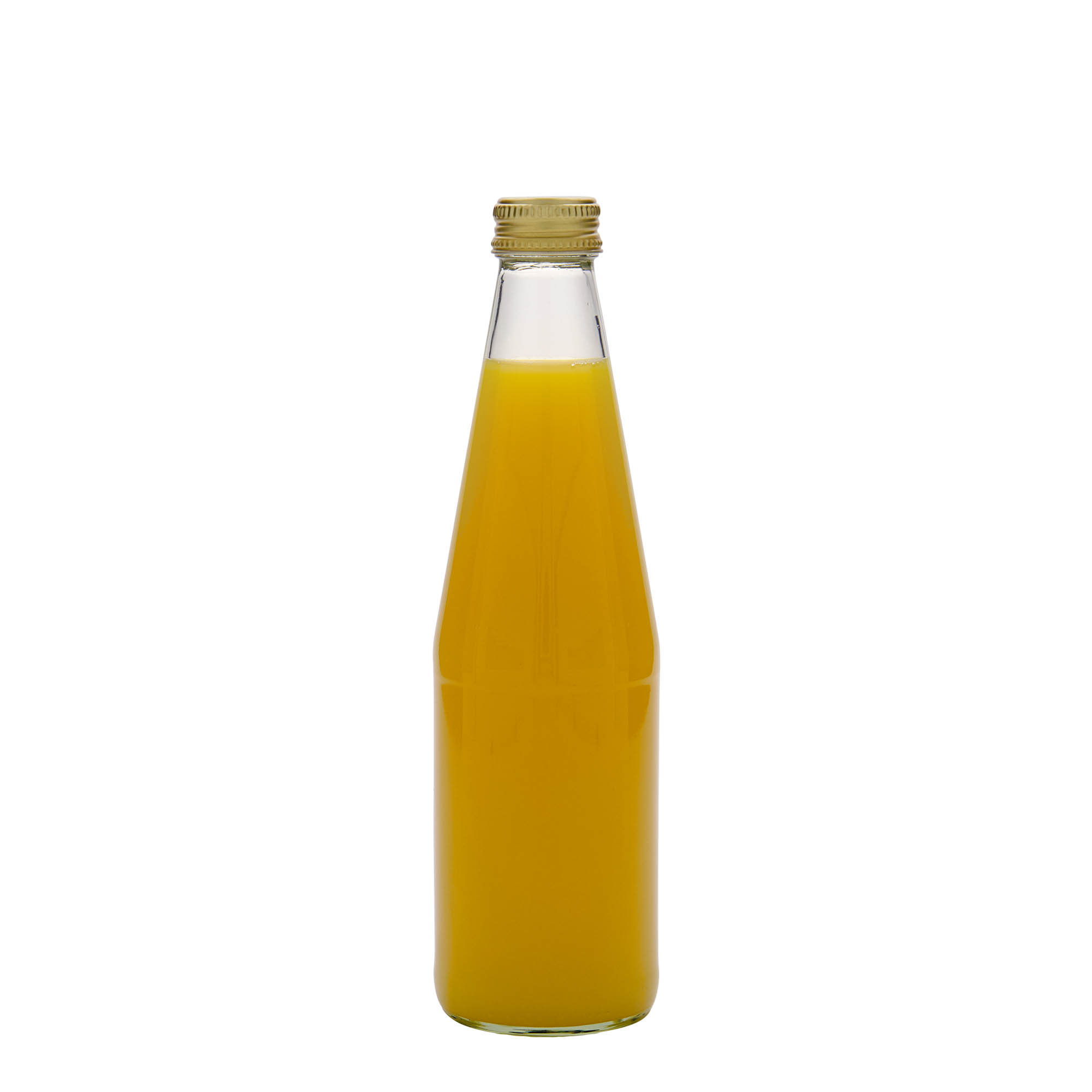 330 ml Universalflasche Karottenform, Glas, Mündung: PP 28