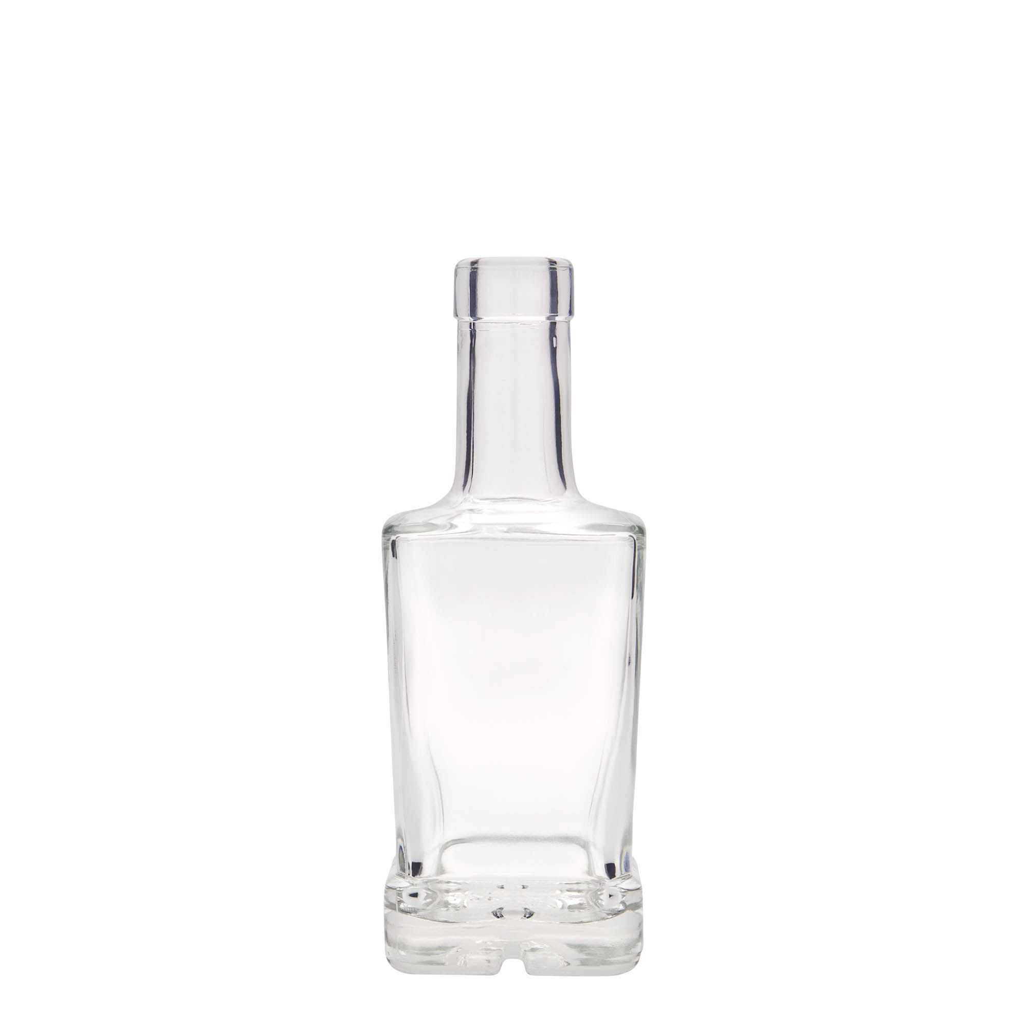 250 ml Glasflasche 'Rene', quadratisch, Mündung: Kork