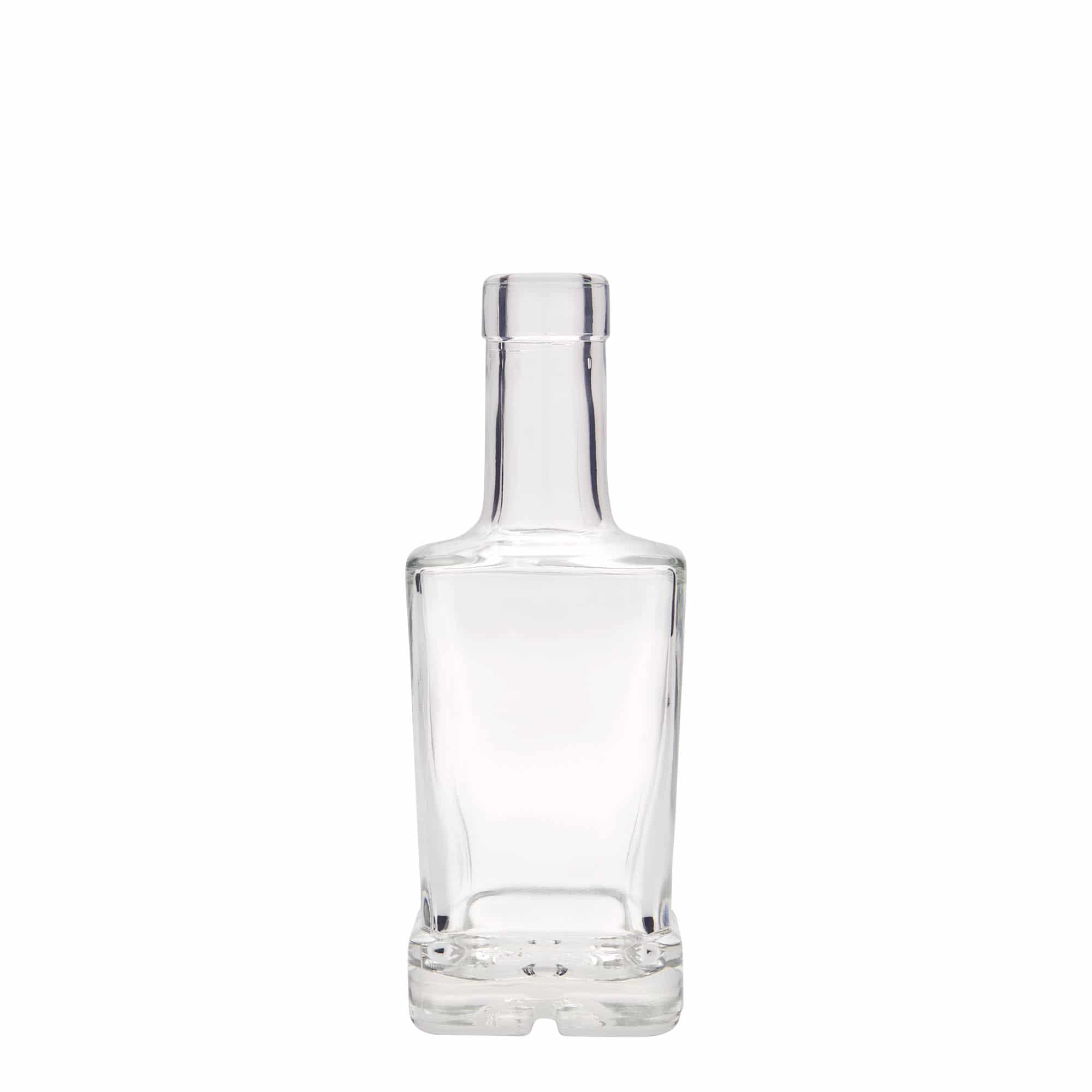 250 ml Glasflasche „Rene“, quadratisch, Mündung: Kork
